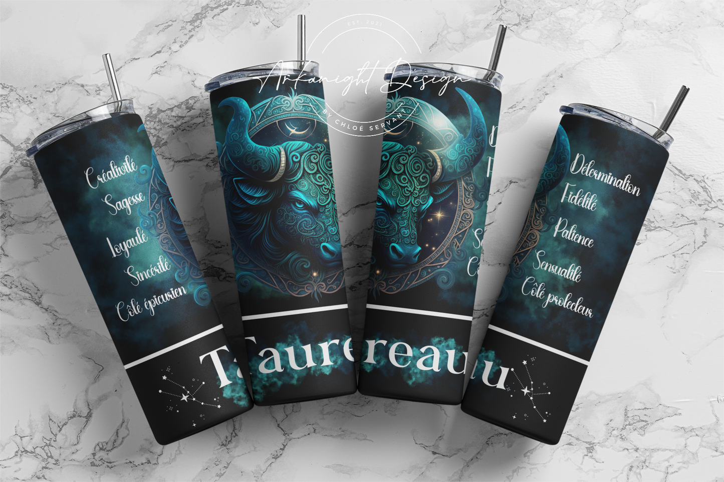 Gourde - Taureau - Français - Noir