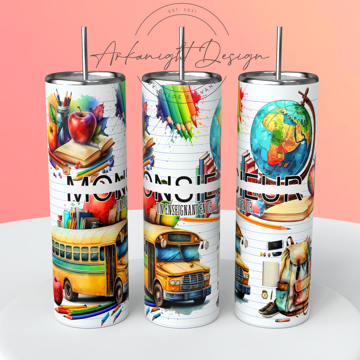 Gourde - Monsieur " personnalisé" un enseignant en or