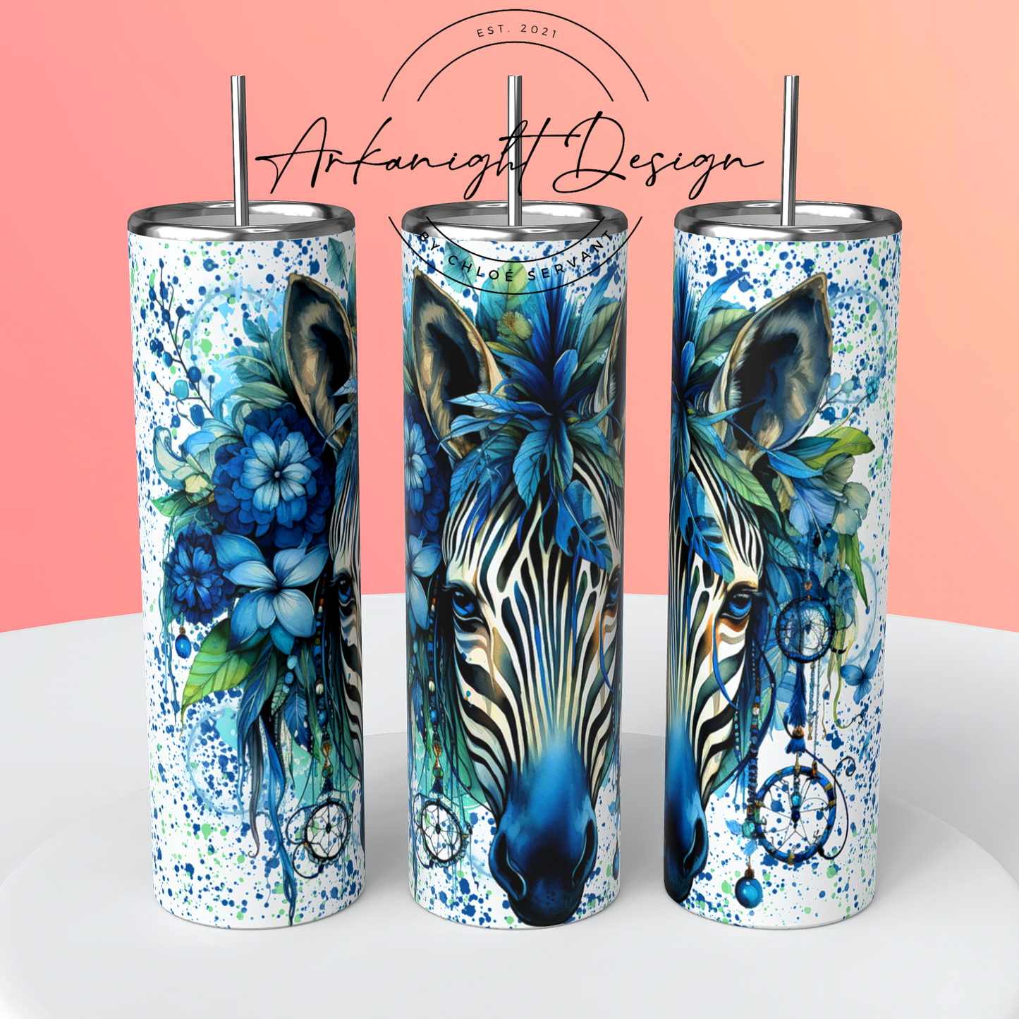 Gourde - Watercolor Boho Zebra