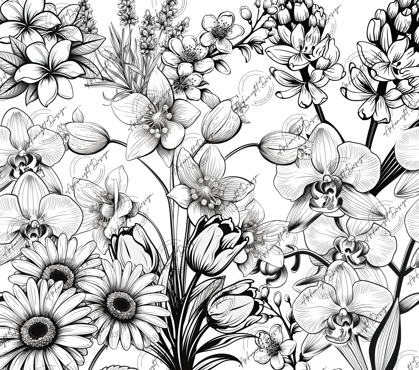 Black & White Flower