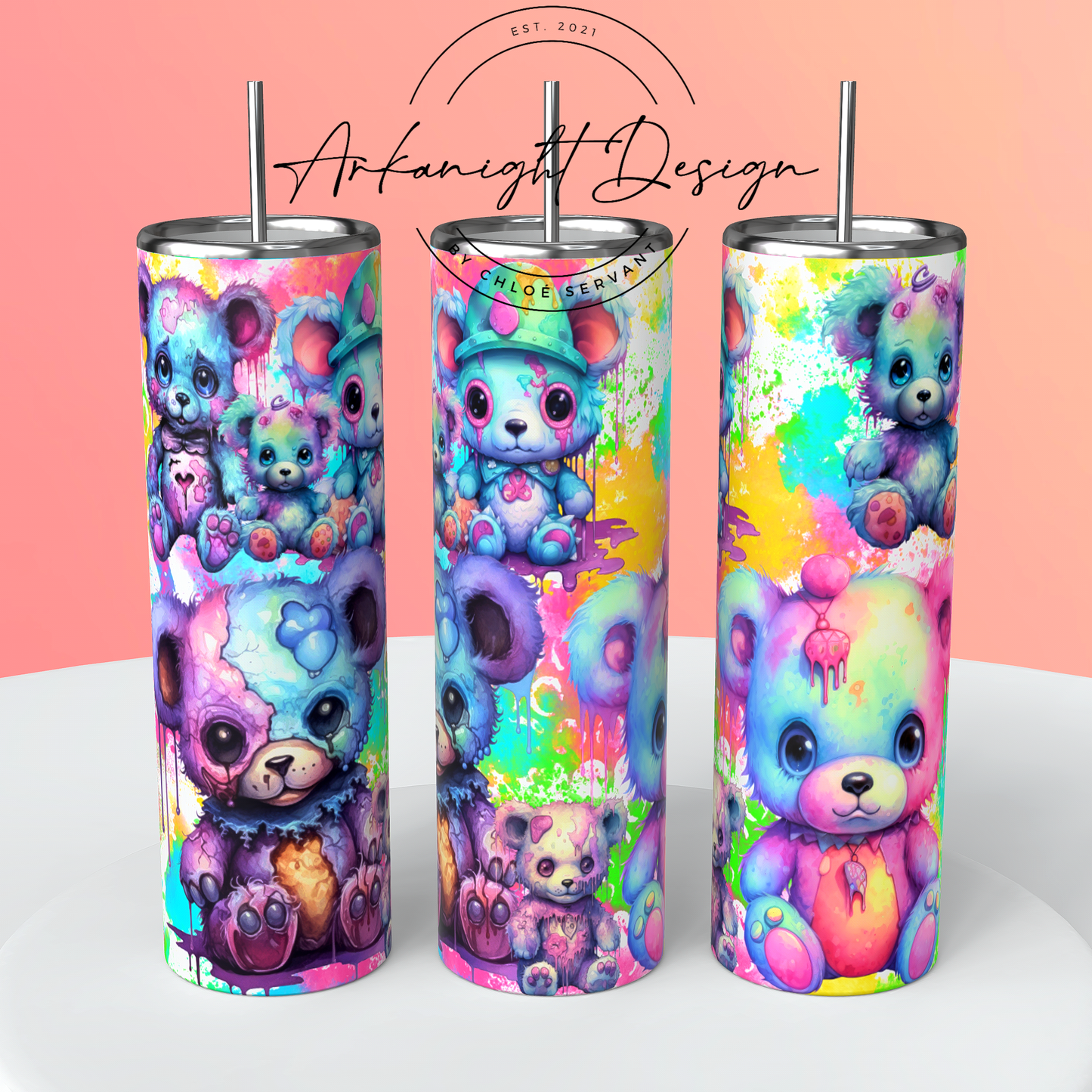 Gourde - Neon Killer Bear