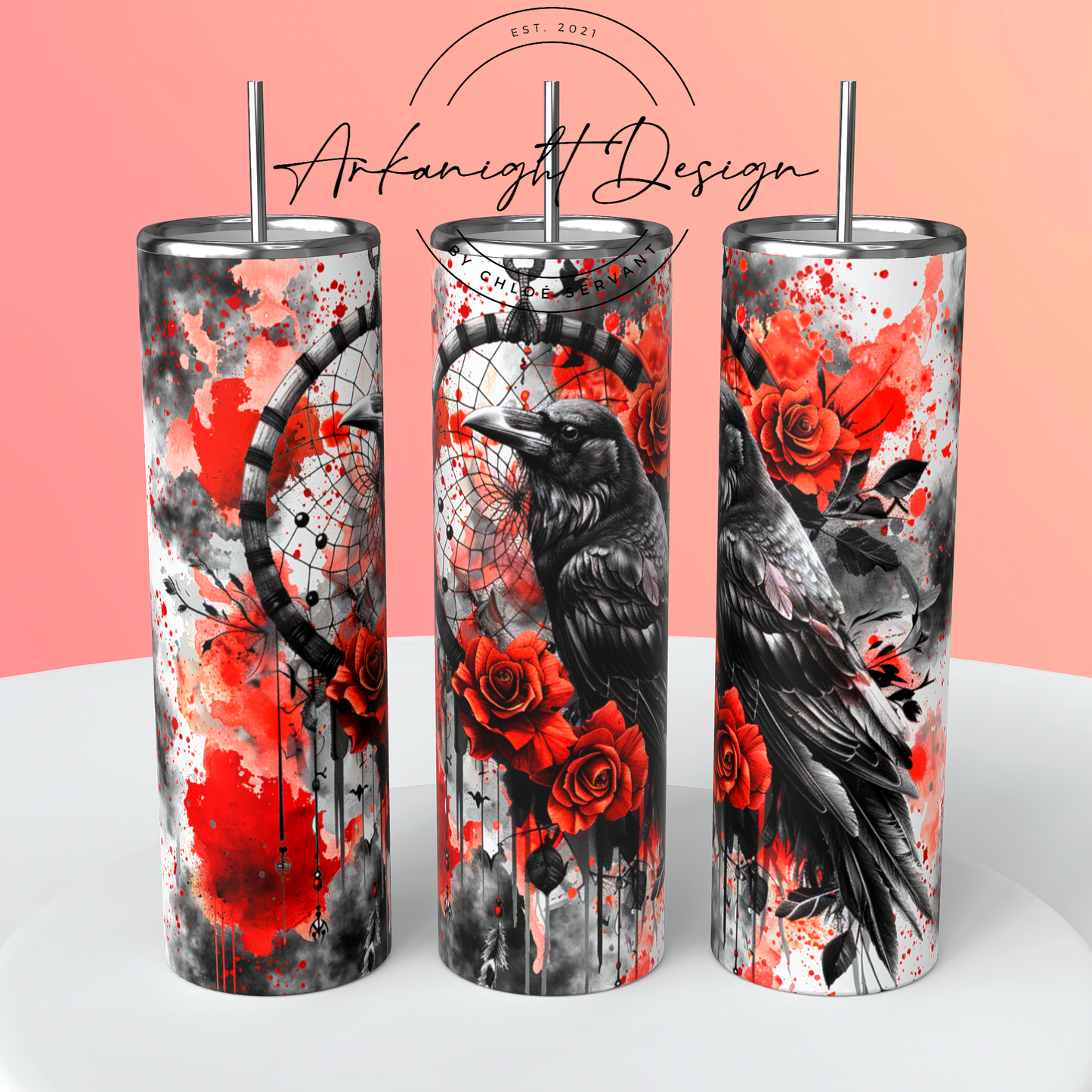 Gourde sur commande - Watercolor Boho Scrow