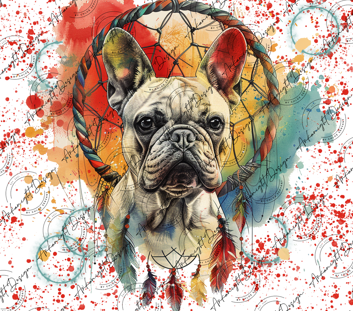Numérique - Watercolor Boho French Bulldog-03