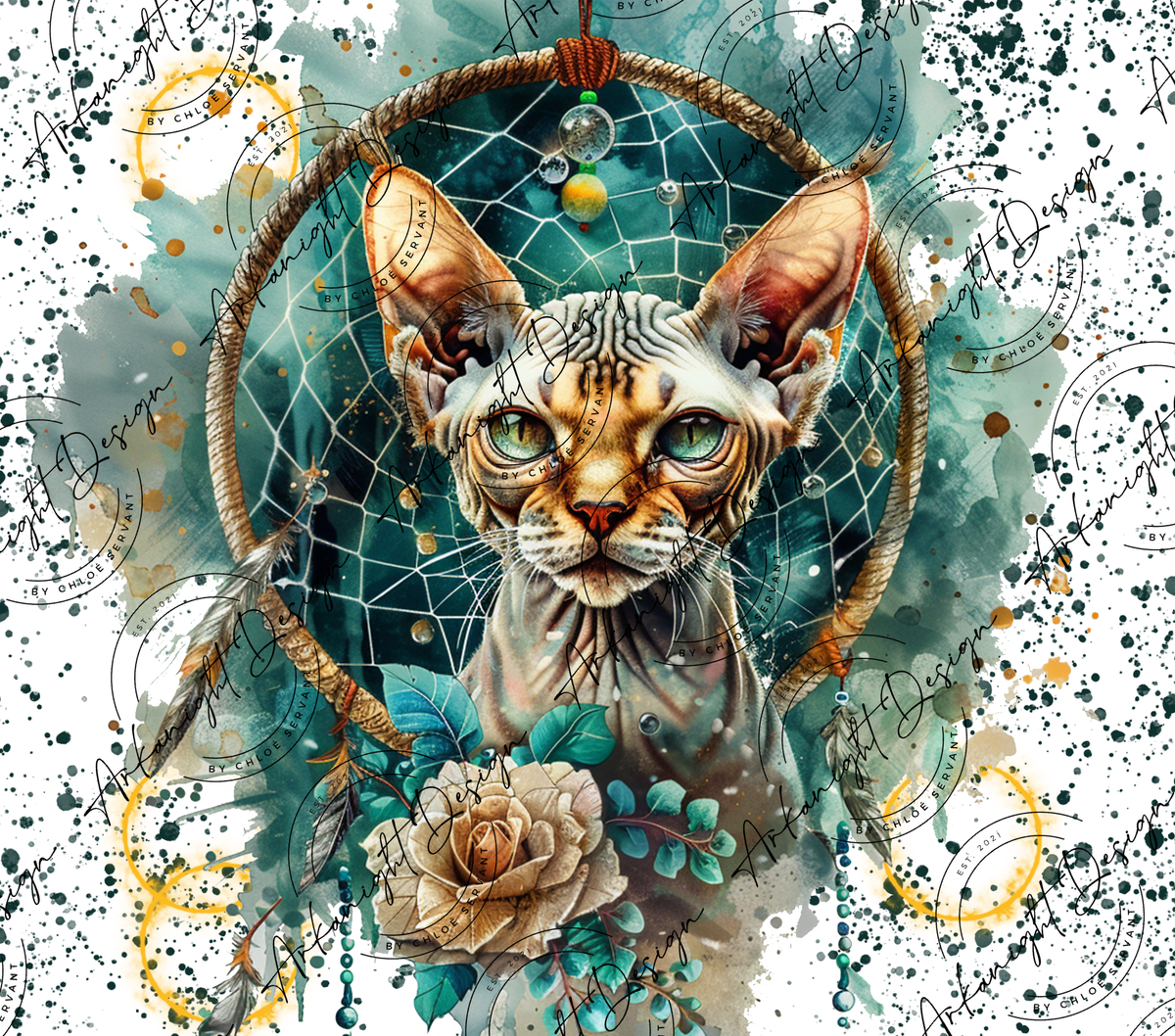 Numérique - Watercolor Boho Sphynx