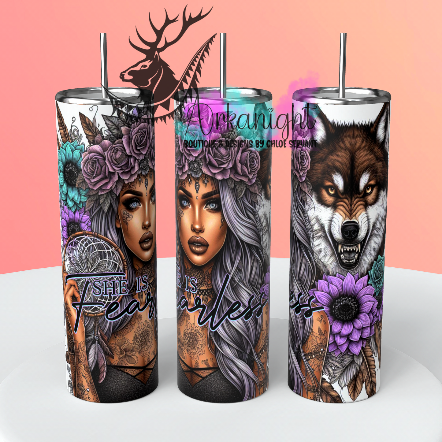 Gourde sur commande - She is Fearless