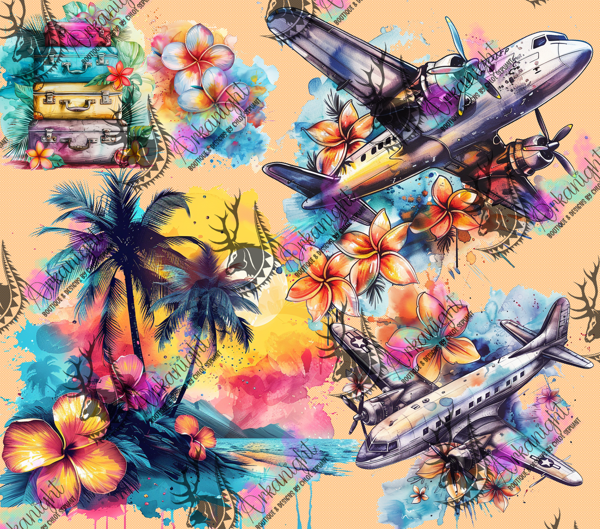 Numérique - Plane & Plumeria