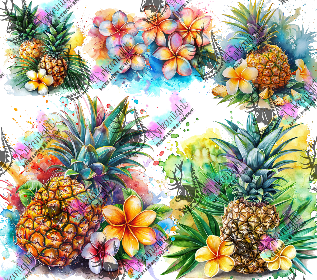 Numérique - Watercolor Pineapple