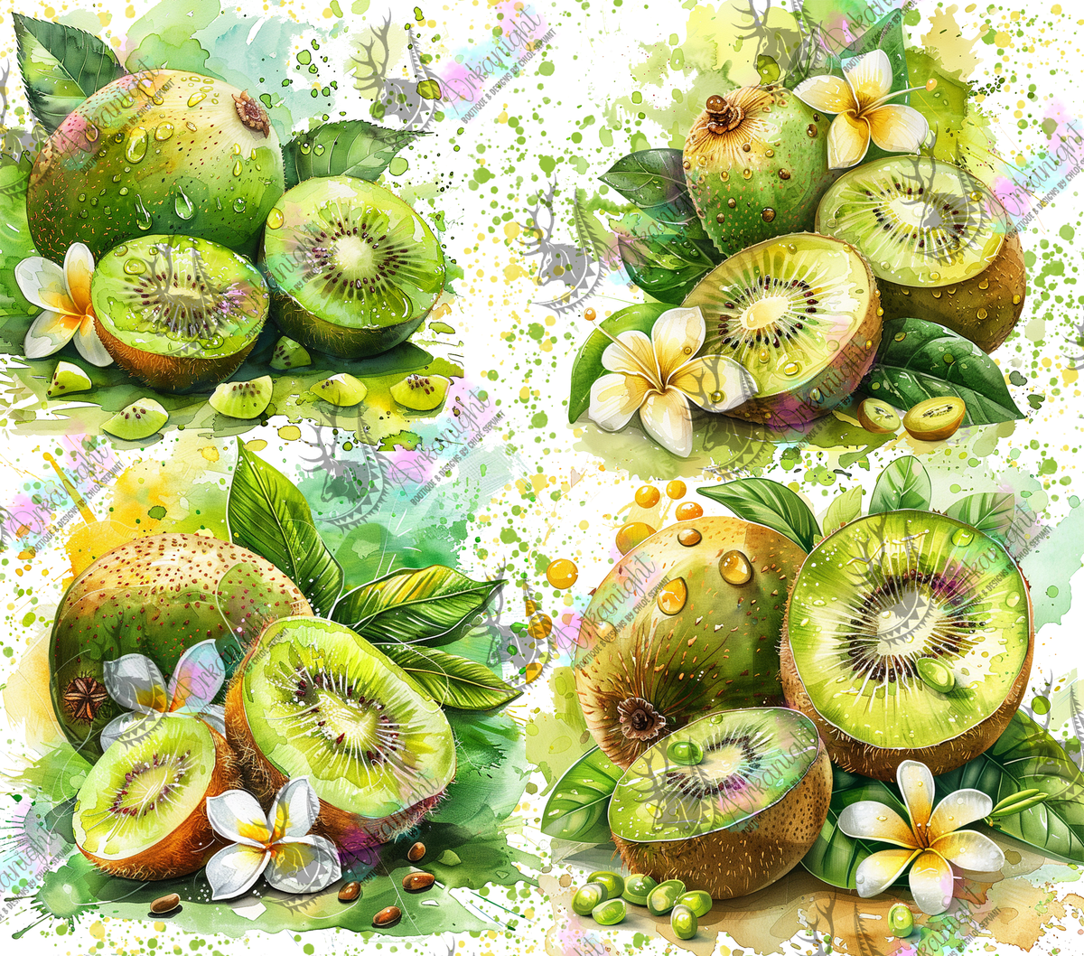 Numérique - Watercolor Kiwi