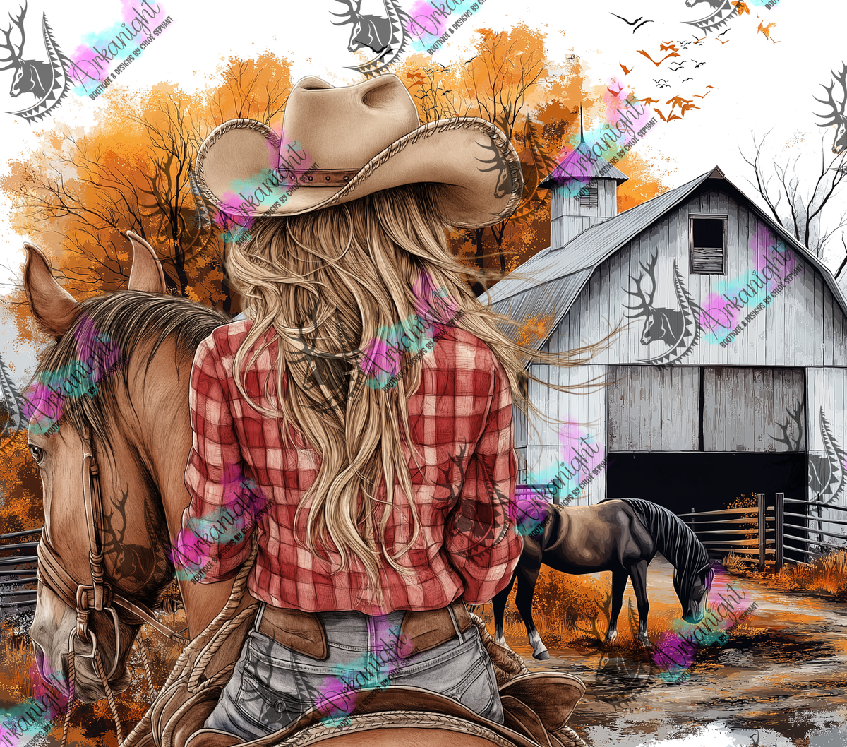 Numérique - Autumn 2024 - Red Plaid Shirt Cowgirl -01