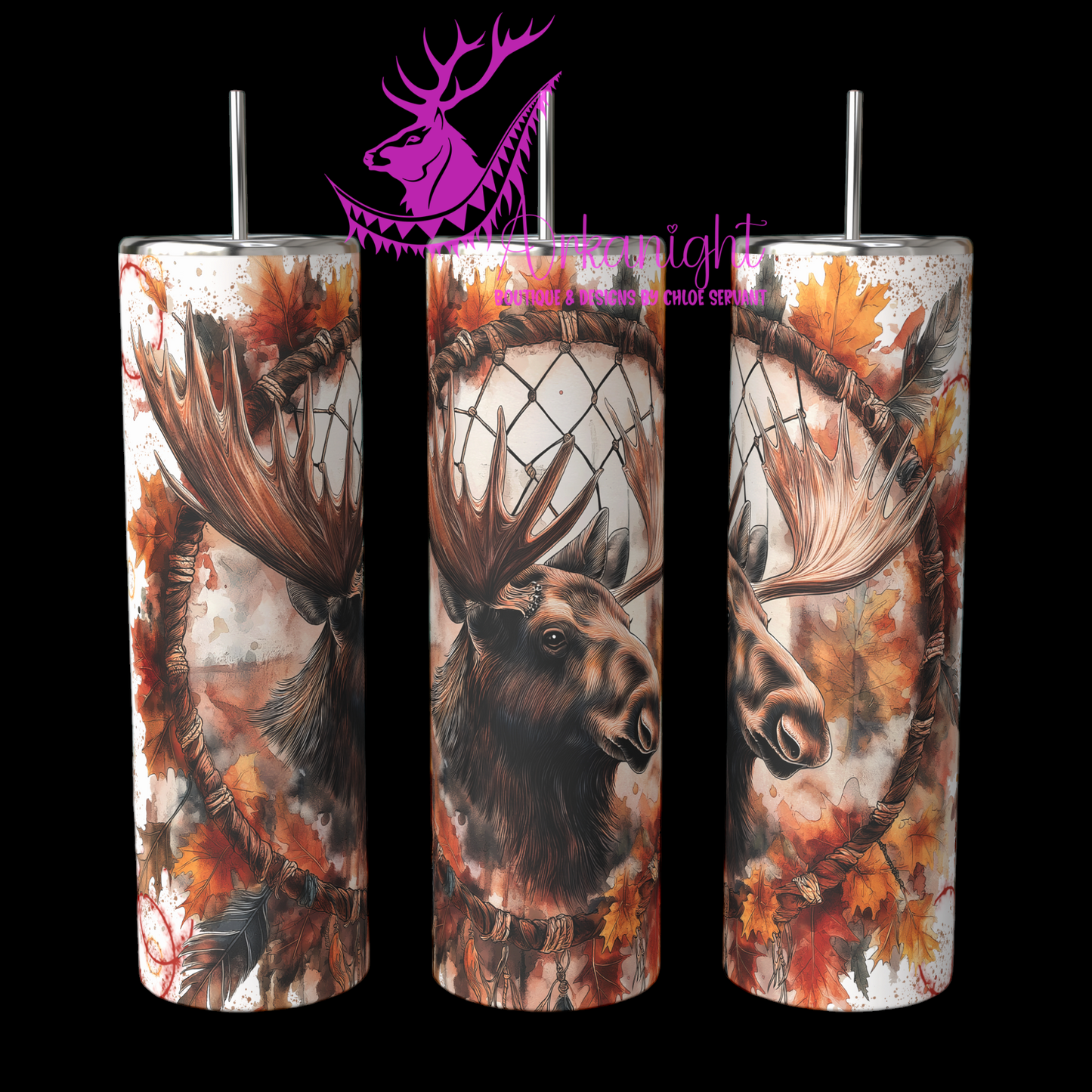 Gourde sur commande - Autumn 2024 - Watercolor Boho Moose