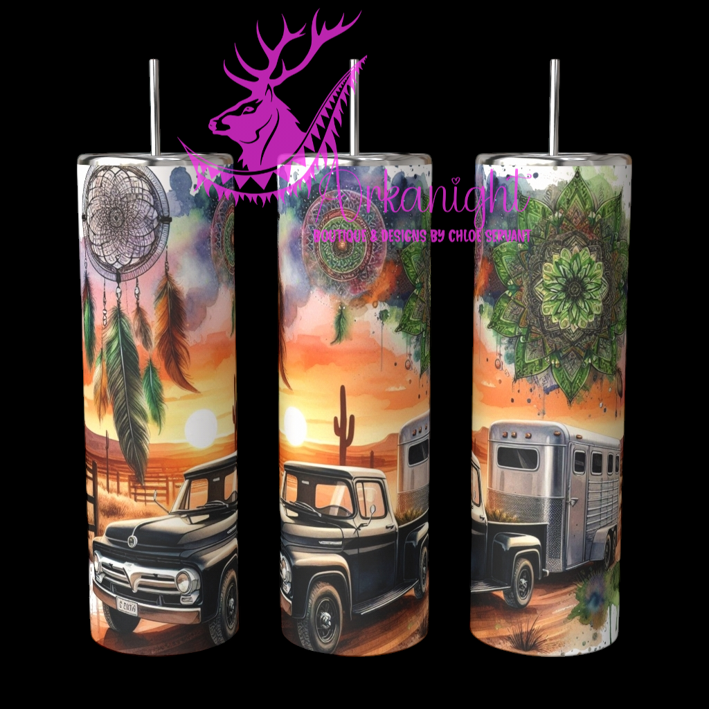Gourde sur commande - Collection Voyage 2024 - Truck and Horse Trailer- 03