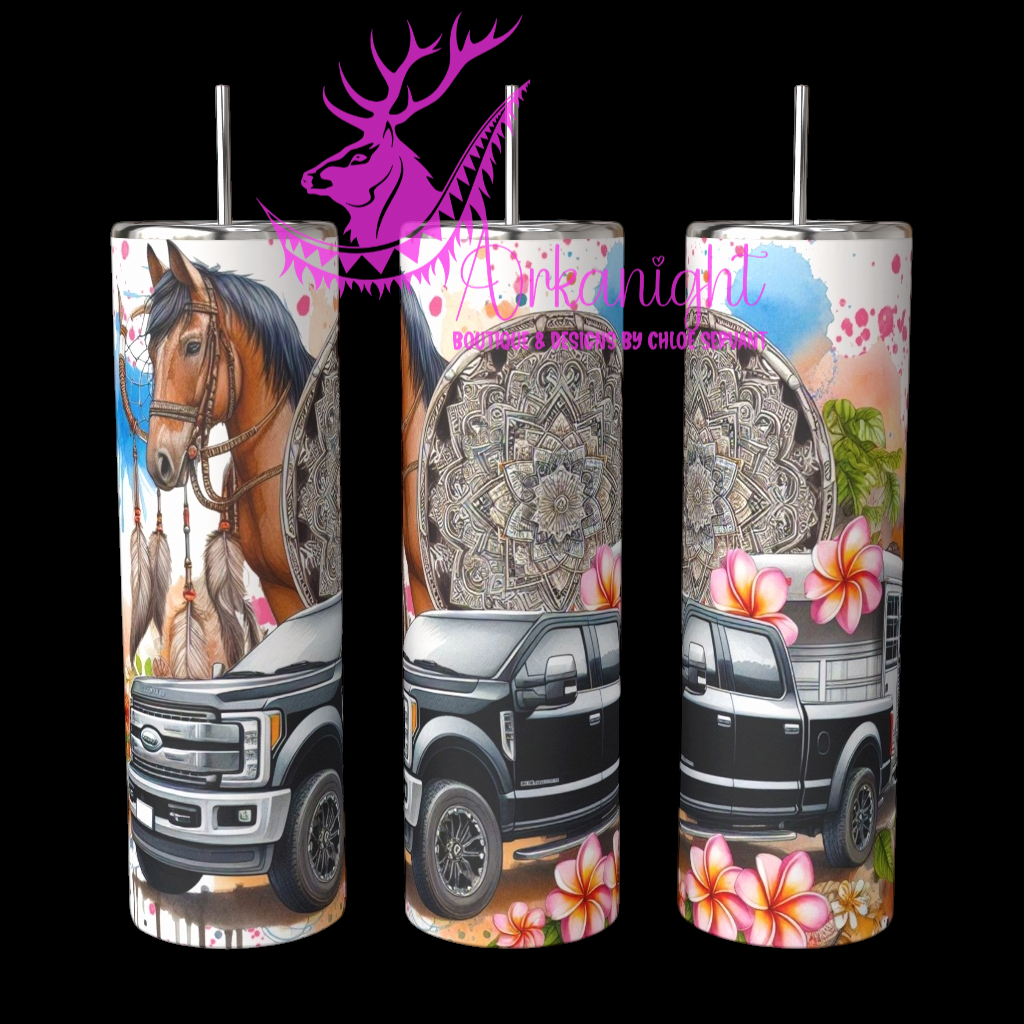 Gourde sur commande - Collection Voyage 2024 - Truck and Horse Trailer- 06