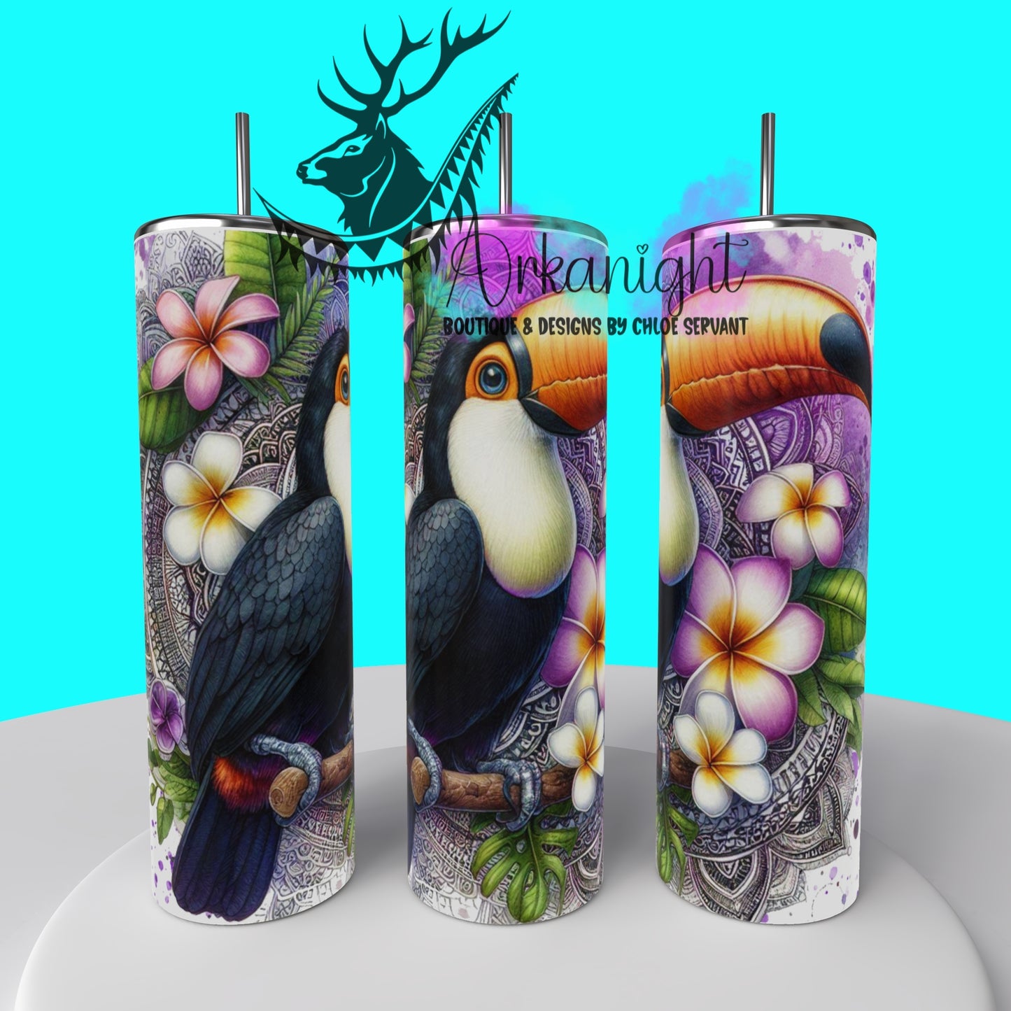 Gourde sur commande - Mandalas Toucan - 02