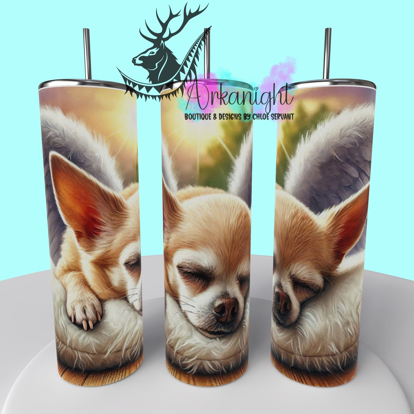 Gourde sur commande - Collection Mémoire Chien - Chihuahua - Tan / Cream
