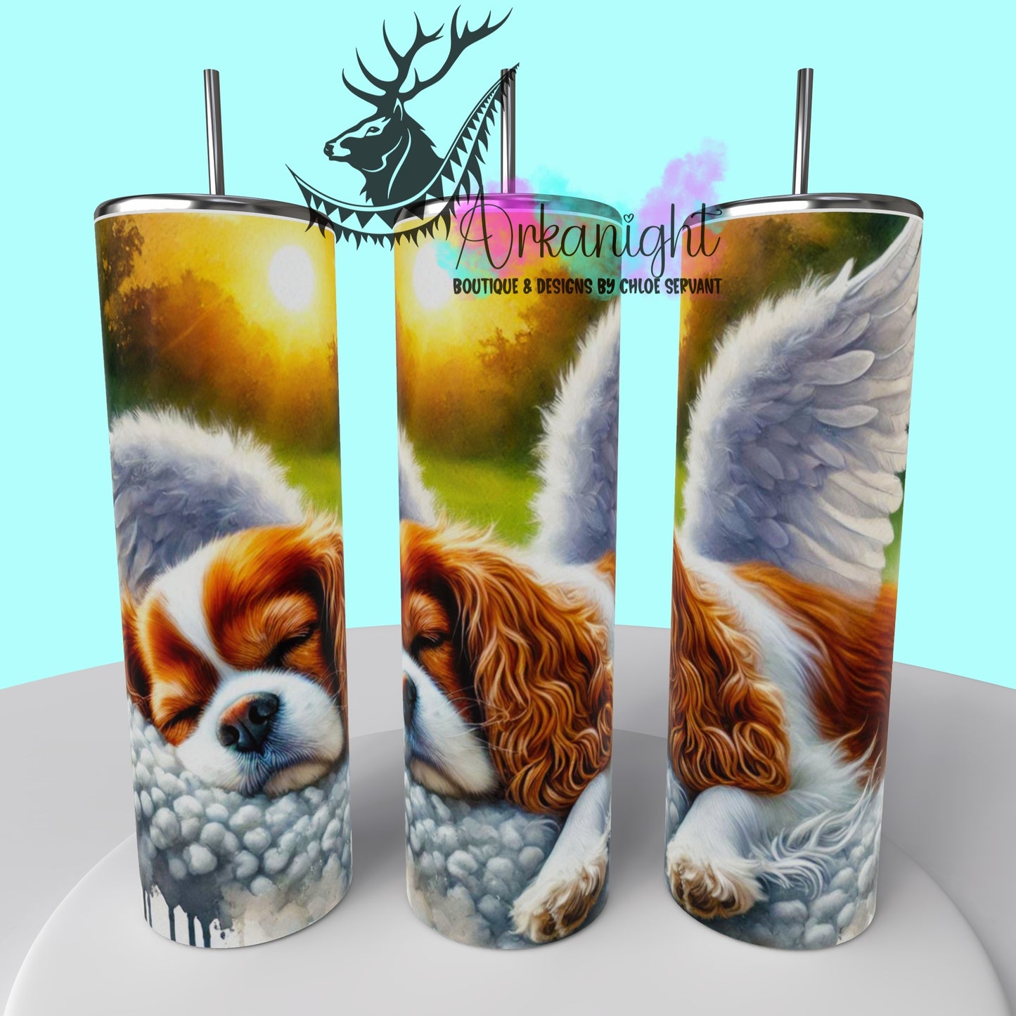 Gourde sur commande - Collection Mémoire Chien - Cavalier King Charles