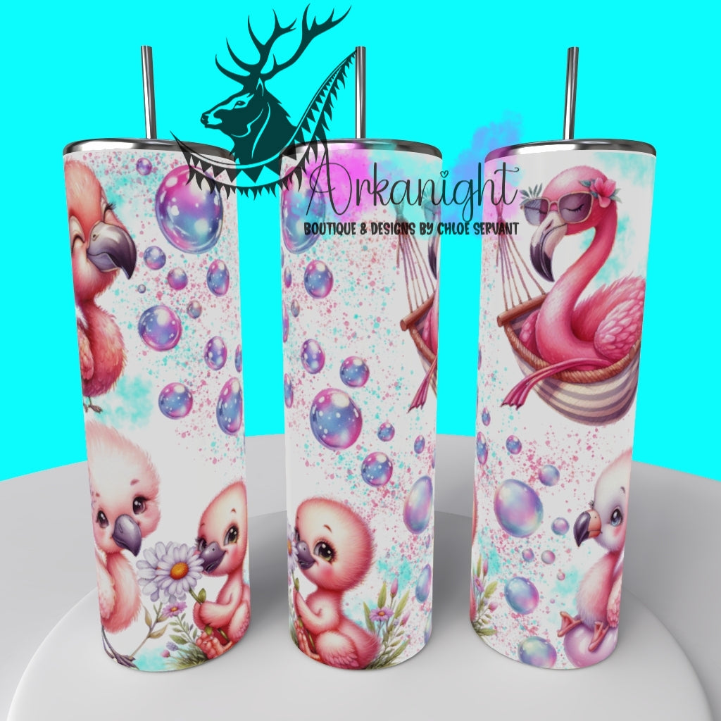 Gourde sur commande - Collection Été - Flamant rose