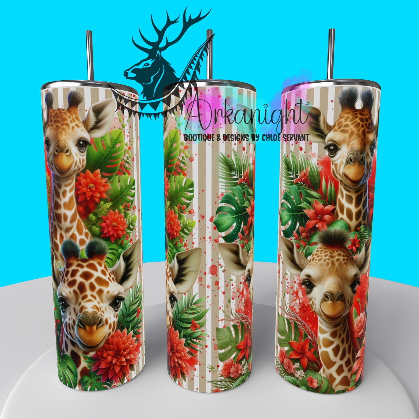 Gourde sur commande - Collection Monstera & Animals 2025 - Baby Giraffe