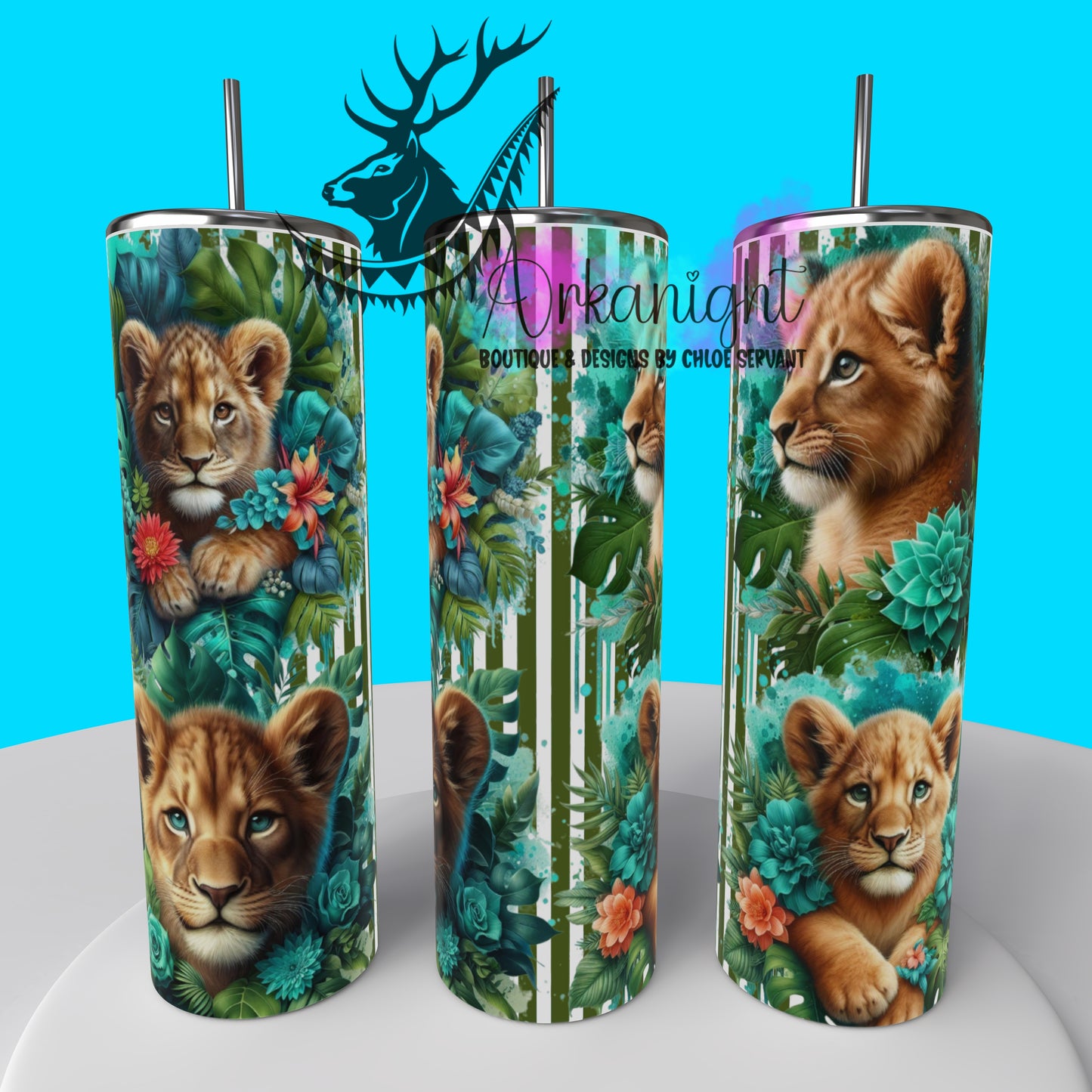 Gourde sur commande - Collection Monstera & Animals 2025 - Baby Lion