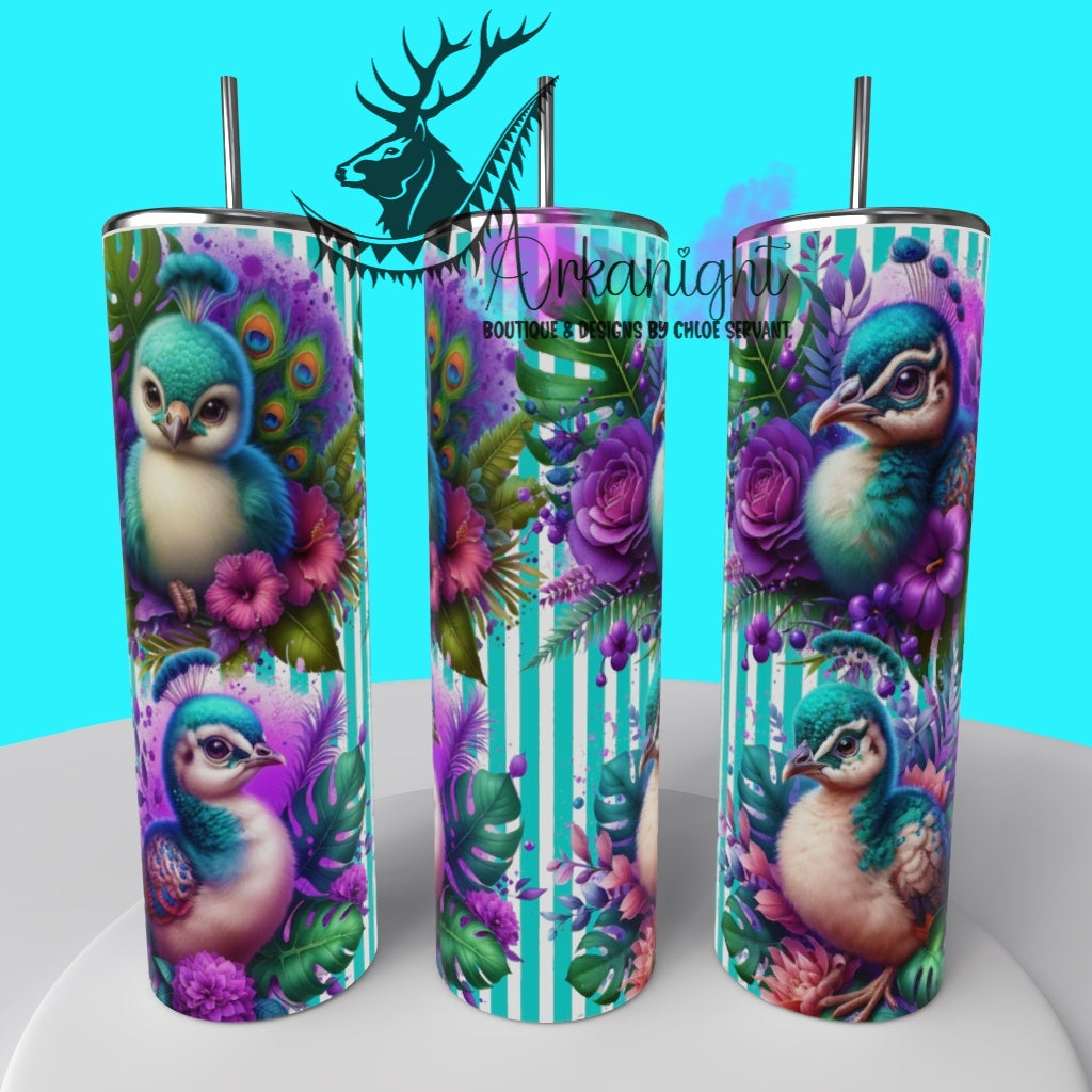 Gourde sur commande - Collection Monstera & Animals 2025 - Baby Peacock