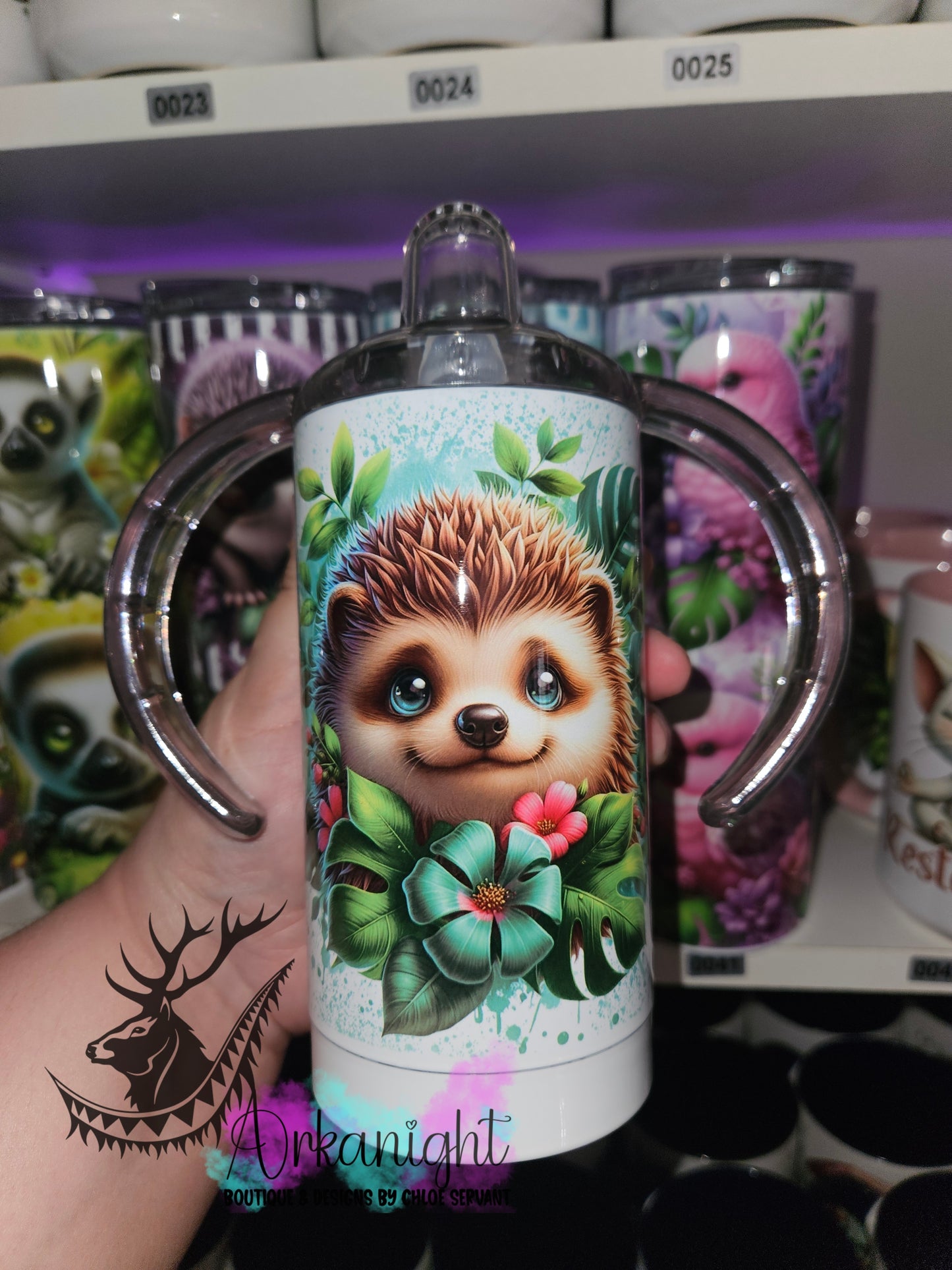 Gourde - Biberon Évolutif sur commande - Monstera & Animals - Hérisson