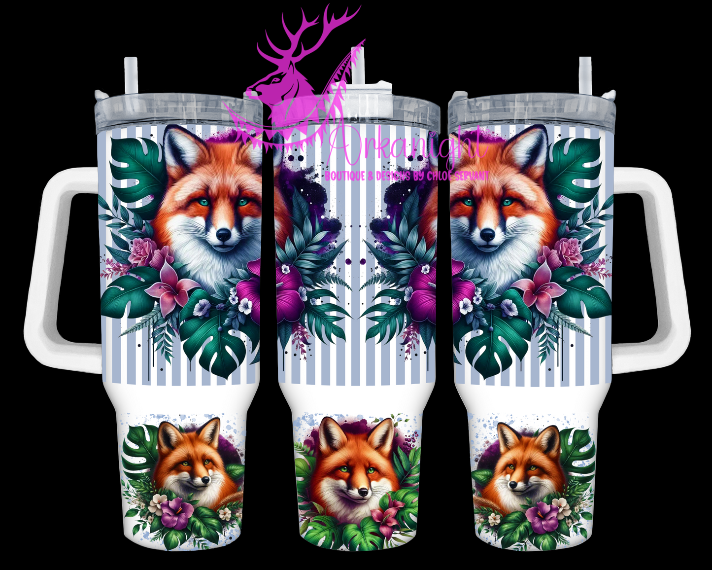 Numérique 40 oz - Collection Monstera & Animals - Renard 2.0