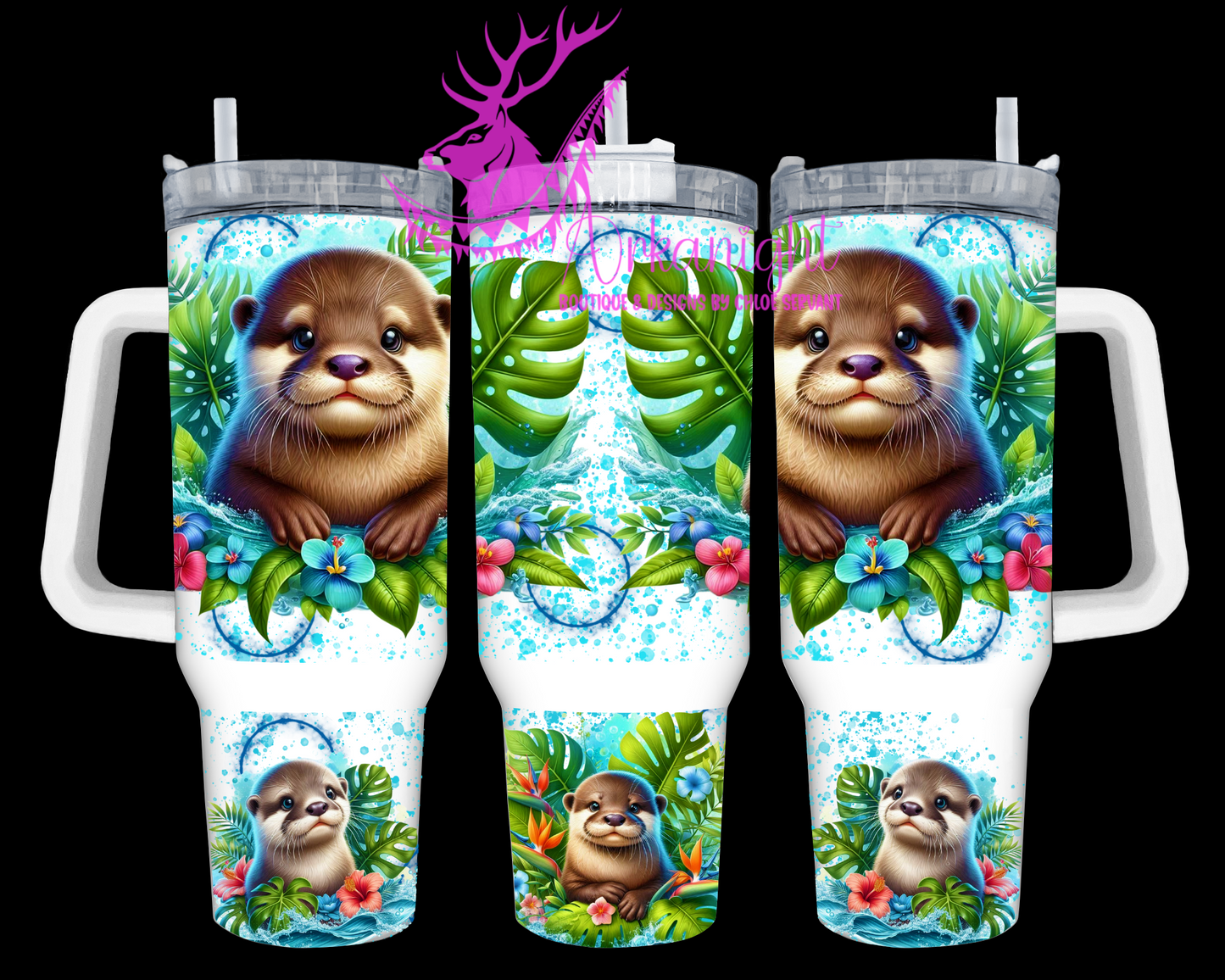 Numérique 40 oz - Collection Monstera & Animals - Loutre