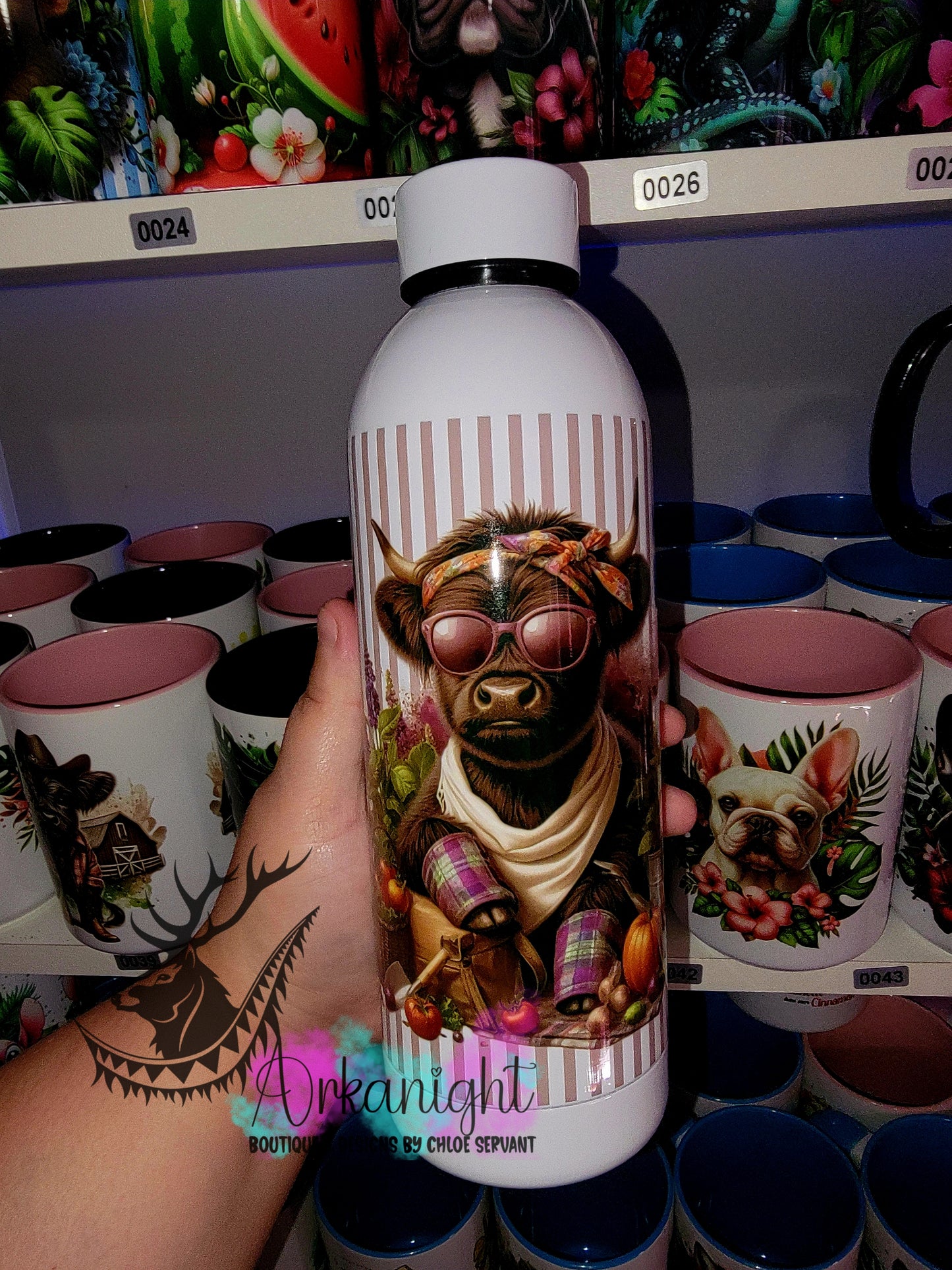 Bouteille d'eau 17 OZ Sur Commande - Isotherme - Vache Highland Jardinage