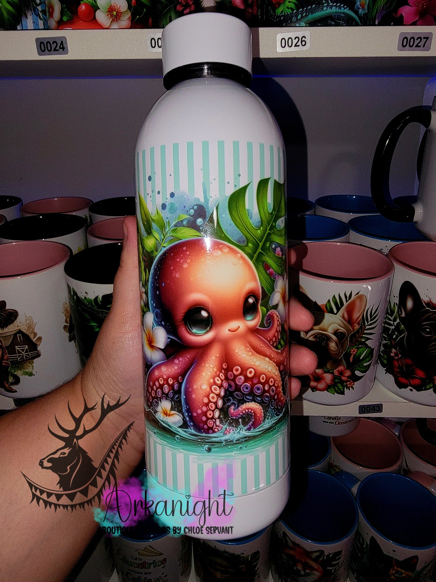 Bouteille d'eau 17 OZ Sur Commande - Isotherme - Pieuvre