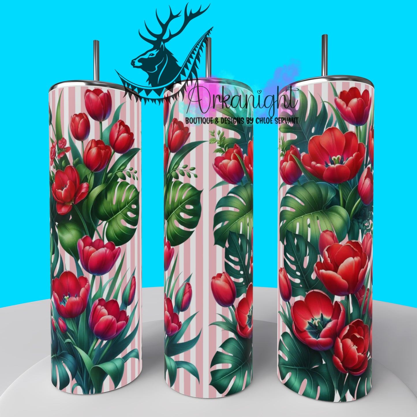 Gourde sur commande - Collection Monstera & Fleurs 2025 - Tulipes