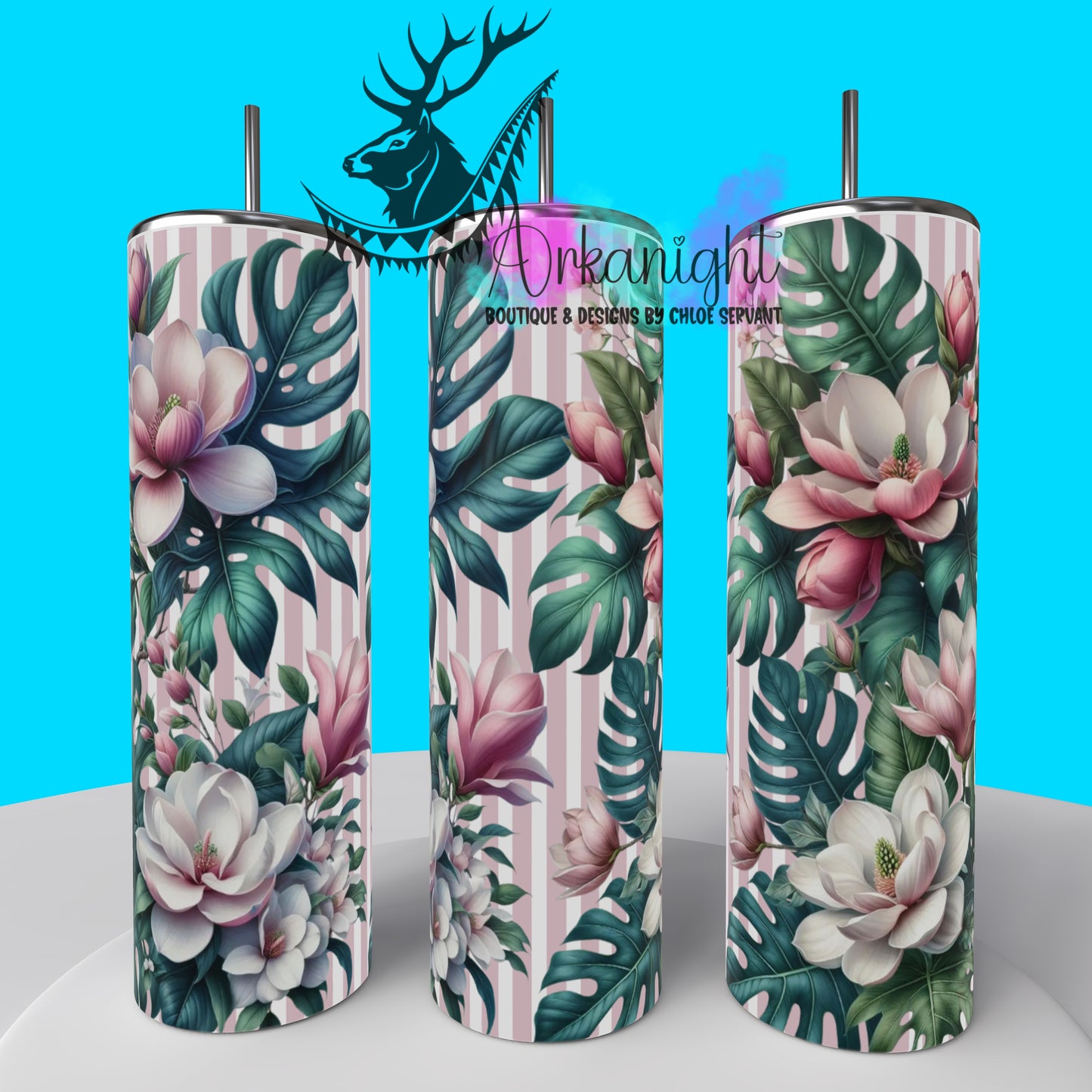 Gourde sur commande - Collection Monstera & Fleurs 2025 - Magnolia