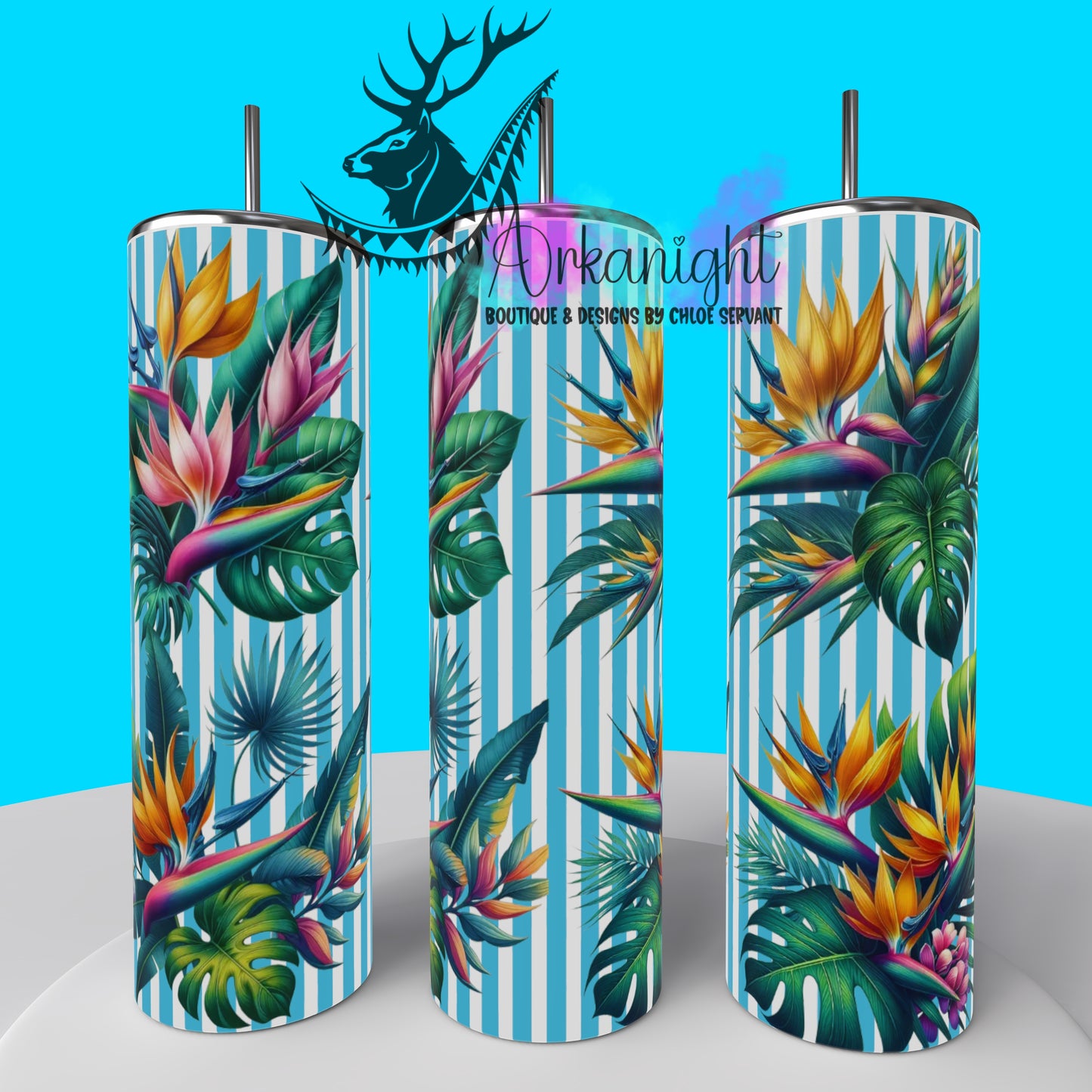 Gourde sur commande - Collection Monstera & Fleurs 2025 - Oiseaux du Paradis