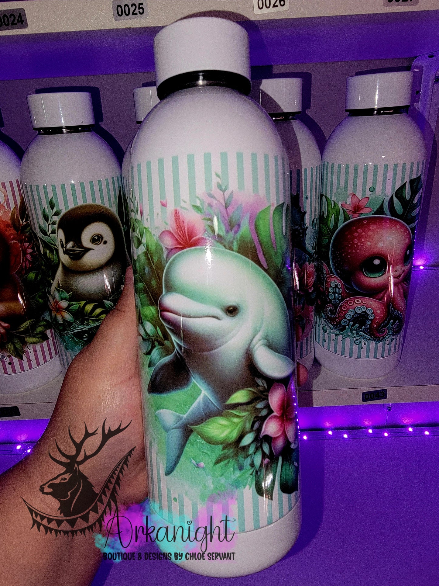 Bouteille d'eau 17 OZ Sur Commande - Isotherme - Monstera & Animals - Beluga