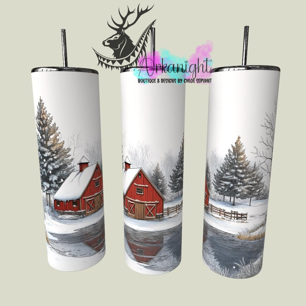 Gourde sur commande - Collection Hiver & Noël 2025 - Ranch au bord du lac