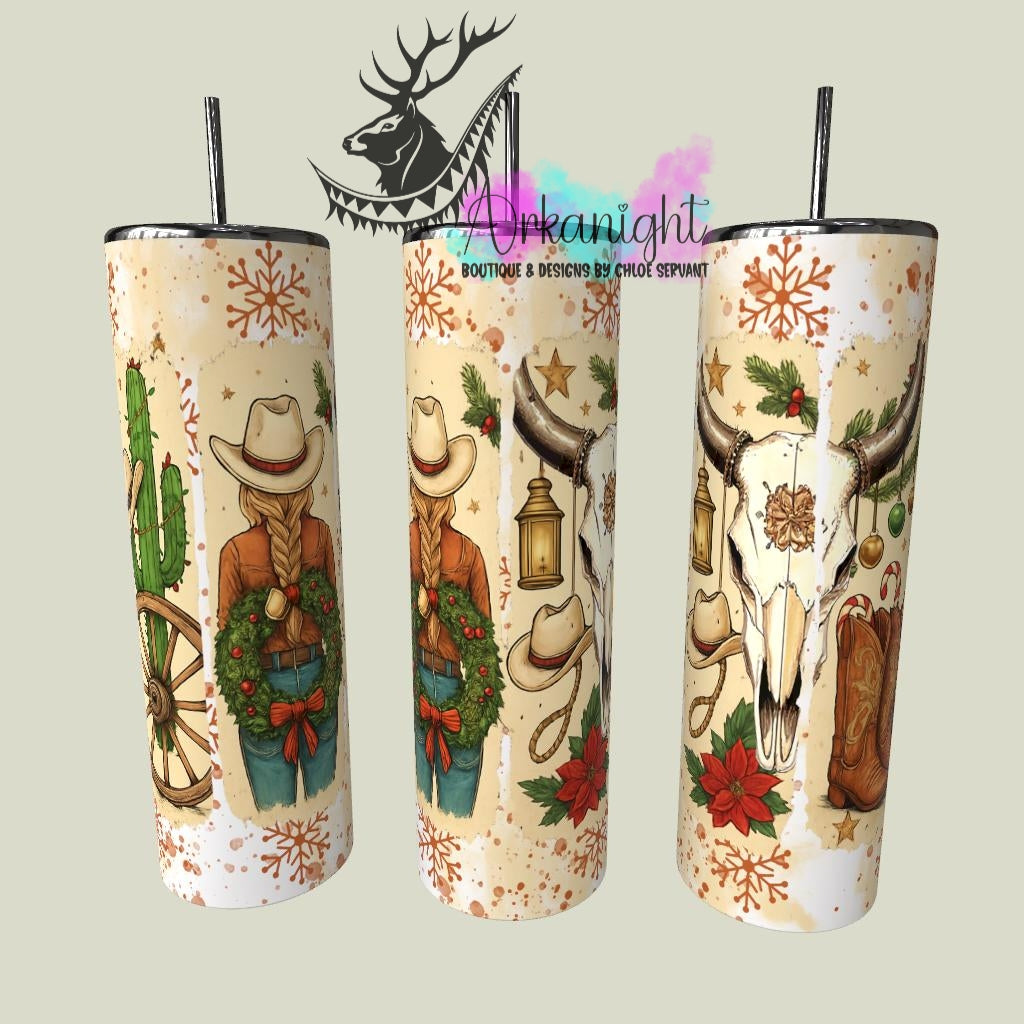 Gourde sur commande - Collection Hiver & Noël 2025 - Noël en mode Cowgirl