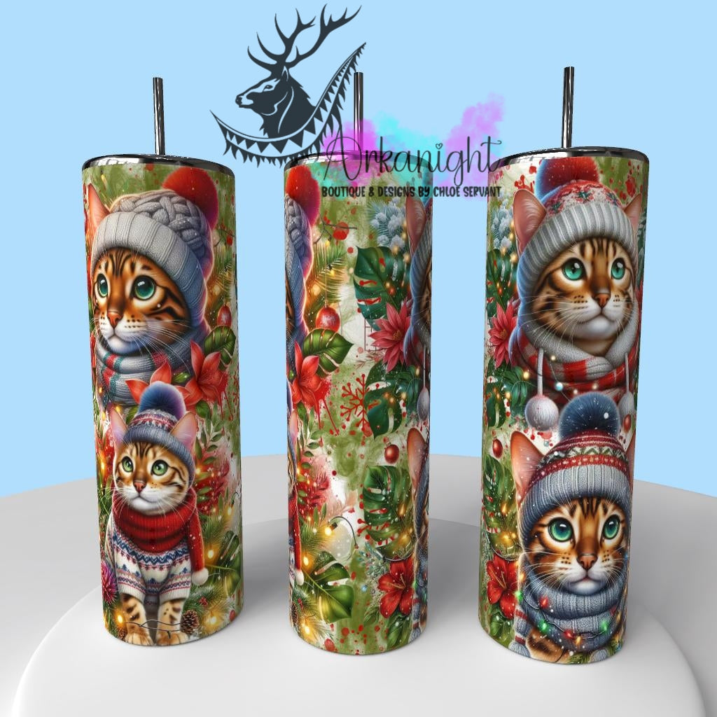 Gourde sur commande - Collection Hiver , Monstera & Chats - Bengal