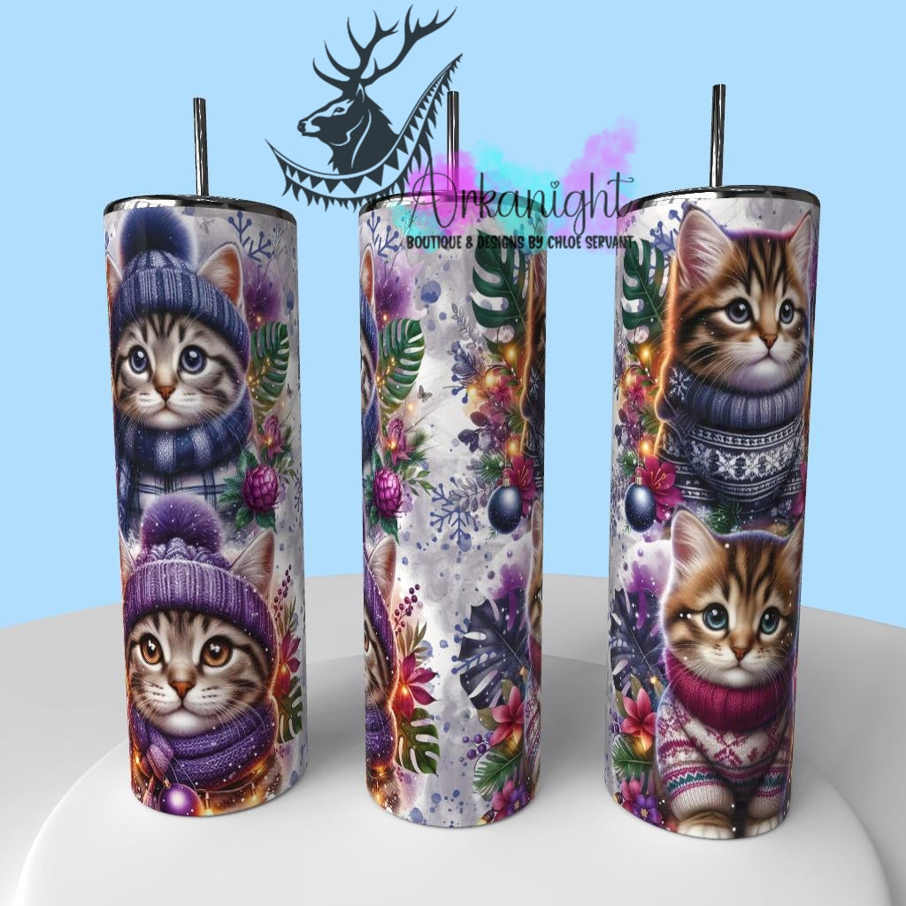 Gourde sur commande - Collection Hiver , Monstera & Chats - Chaton Tabbie