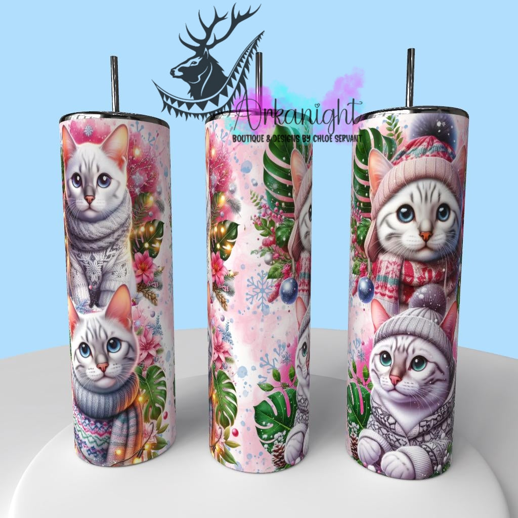 Gourde sur commande - Collection Hiver , Monstera & Chats - Bengal Snow