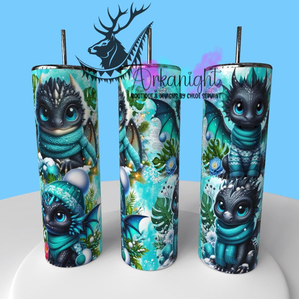 Gourde sur commande - Collection Hiver & Monstera & Dragon 2025 - Noir & Turquoise