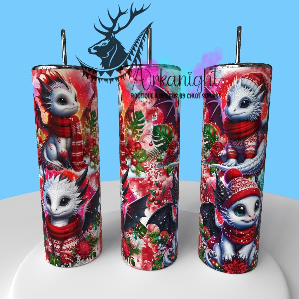 Gourde sur commande - Collection Hiver & Monstera & Dragon 2025 - Blanc, Noir & Rouge