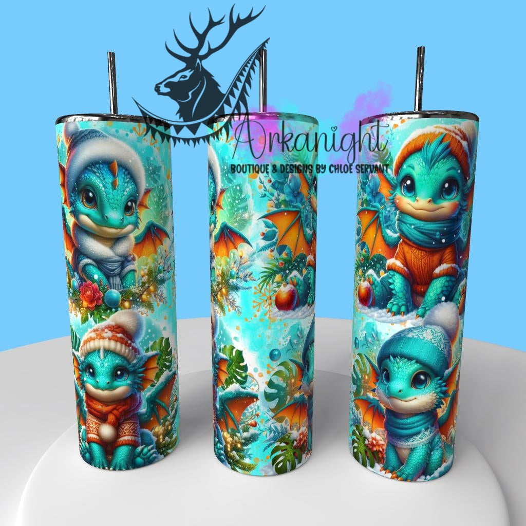 Gourde sur commande - Collection Hiver & Monstera & Dragon 2025 - Turquoise & Orange