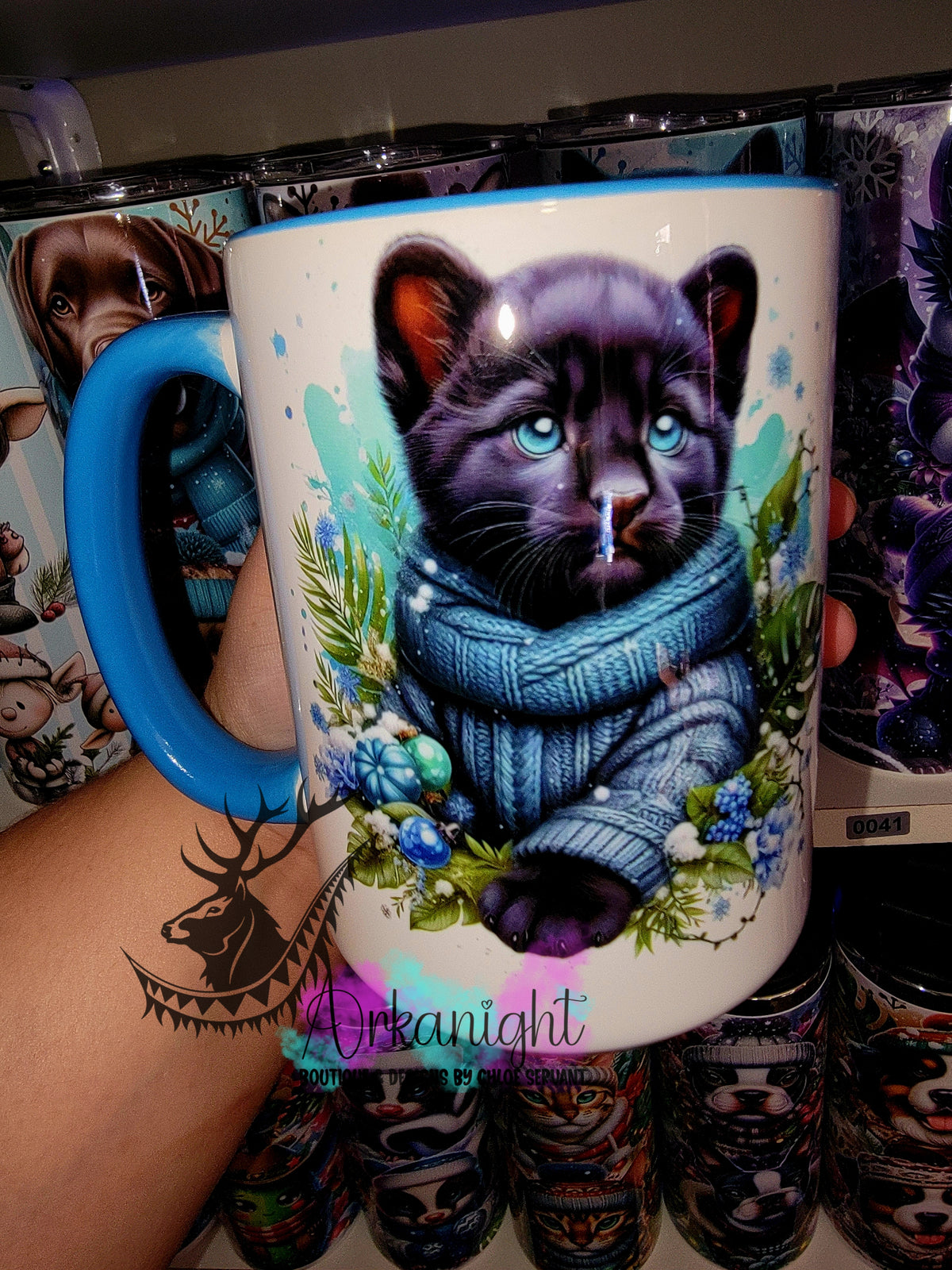 Tasse en céramique sur commande - Collection Hiver 2025 - Panther Noire