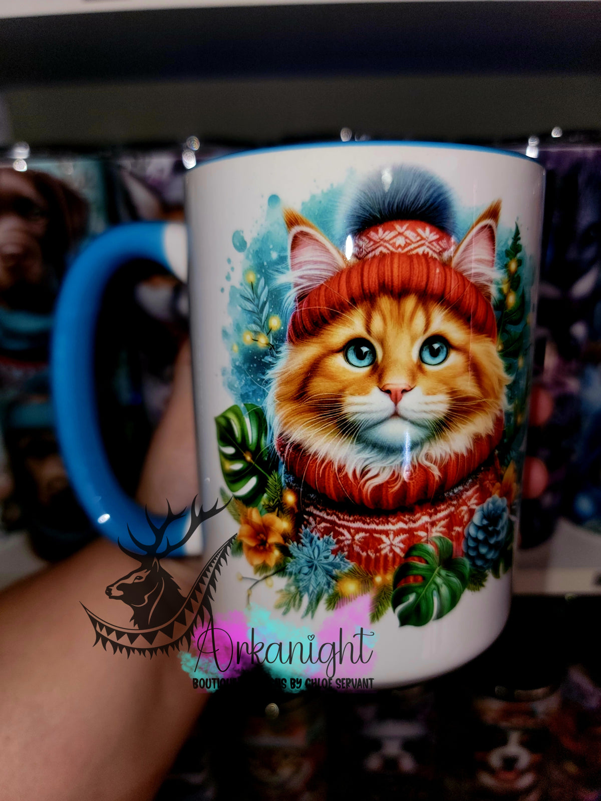 Tasse en céramique sur commande - Collection Hiver 2025 - Maine Coon Roux