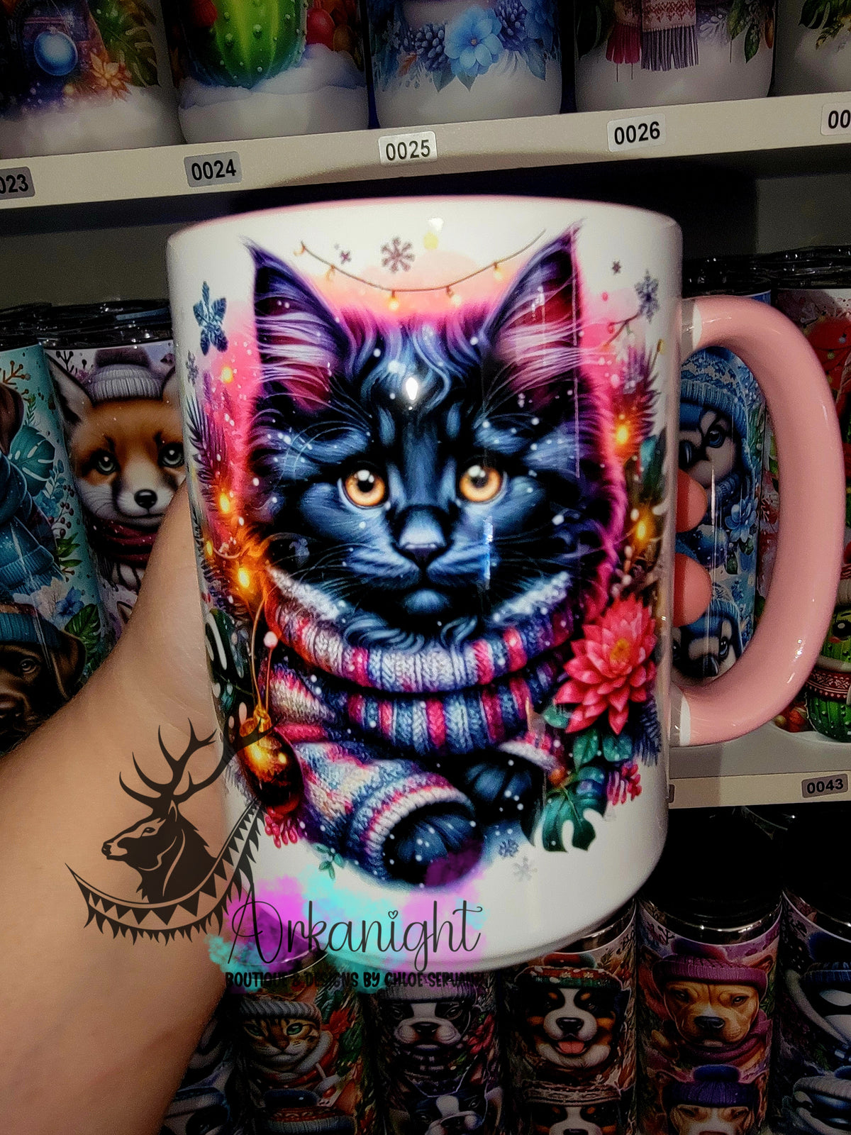 Tasse en céramique sur commande - Collection Hiver 2025 - Bébé Maine Coon Noir