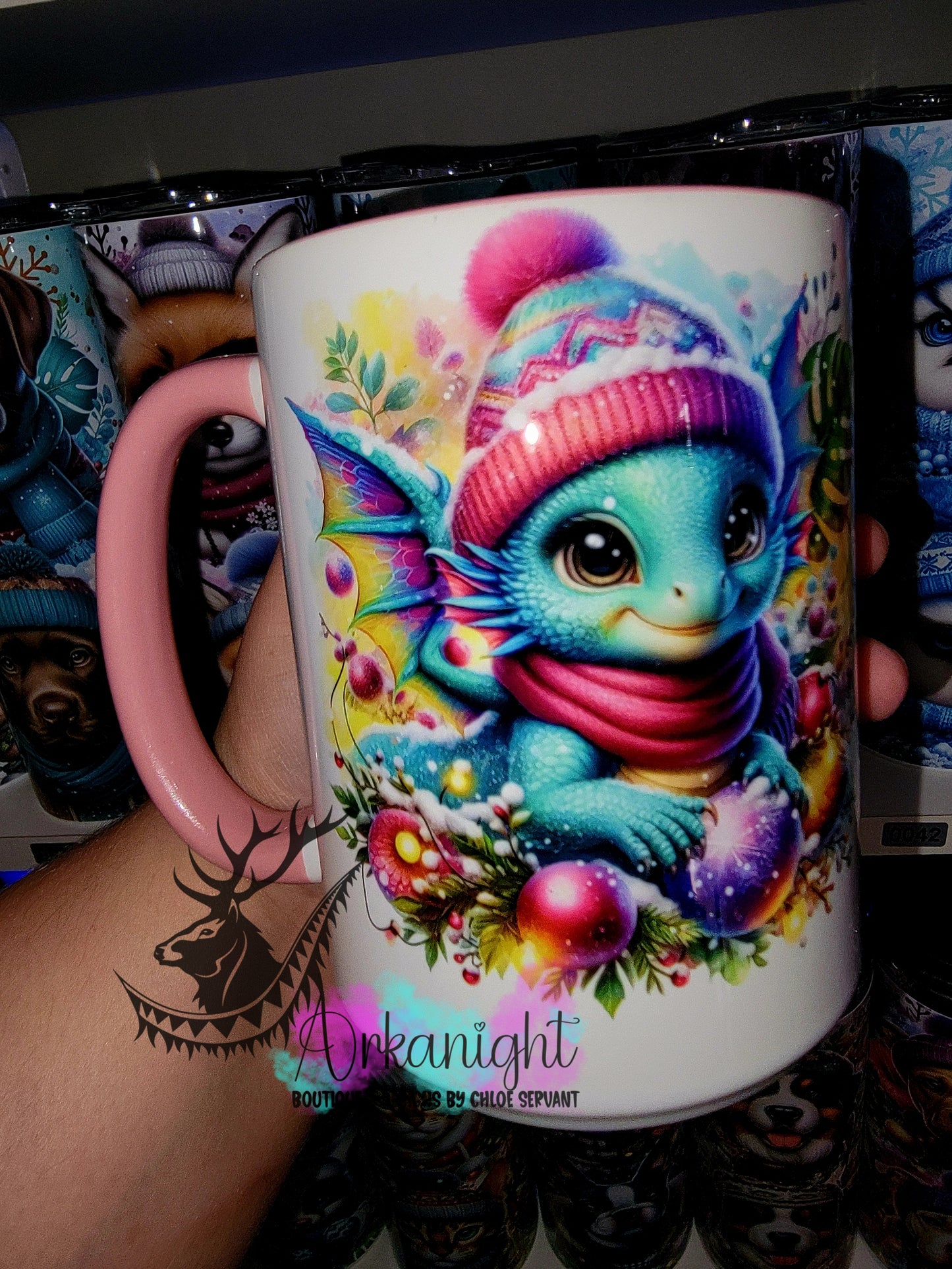Tasse en céramique sur commande - Collection Hiver 2025 - Dragon Pastel