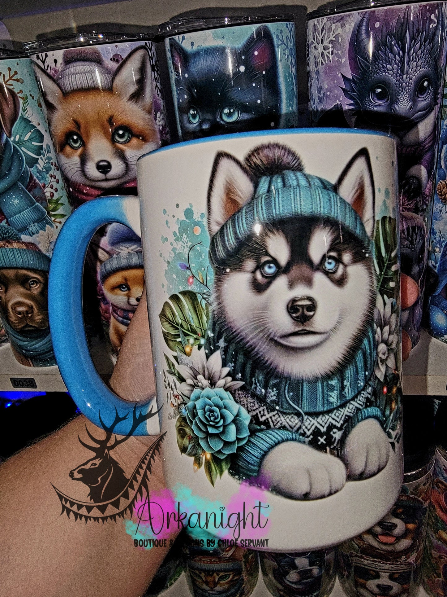 Tasse en céramique sur commande - Collection Hiver 2025 - Bébé Husky