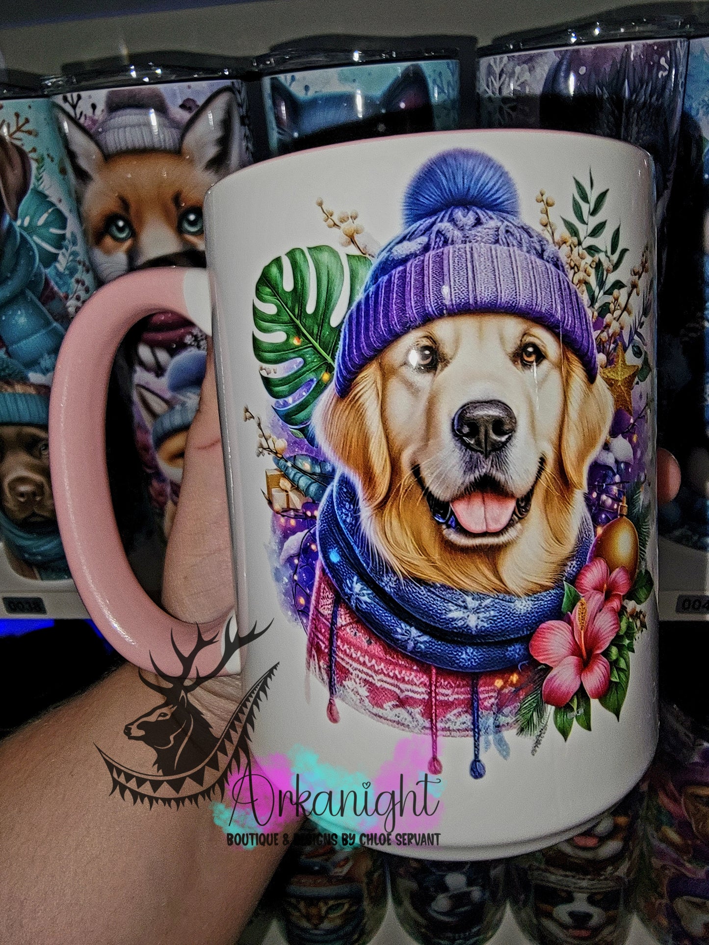 Tasse en céramique sur commande - Collection Hiver 2025 - Golden Retriever