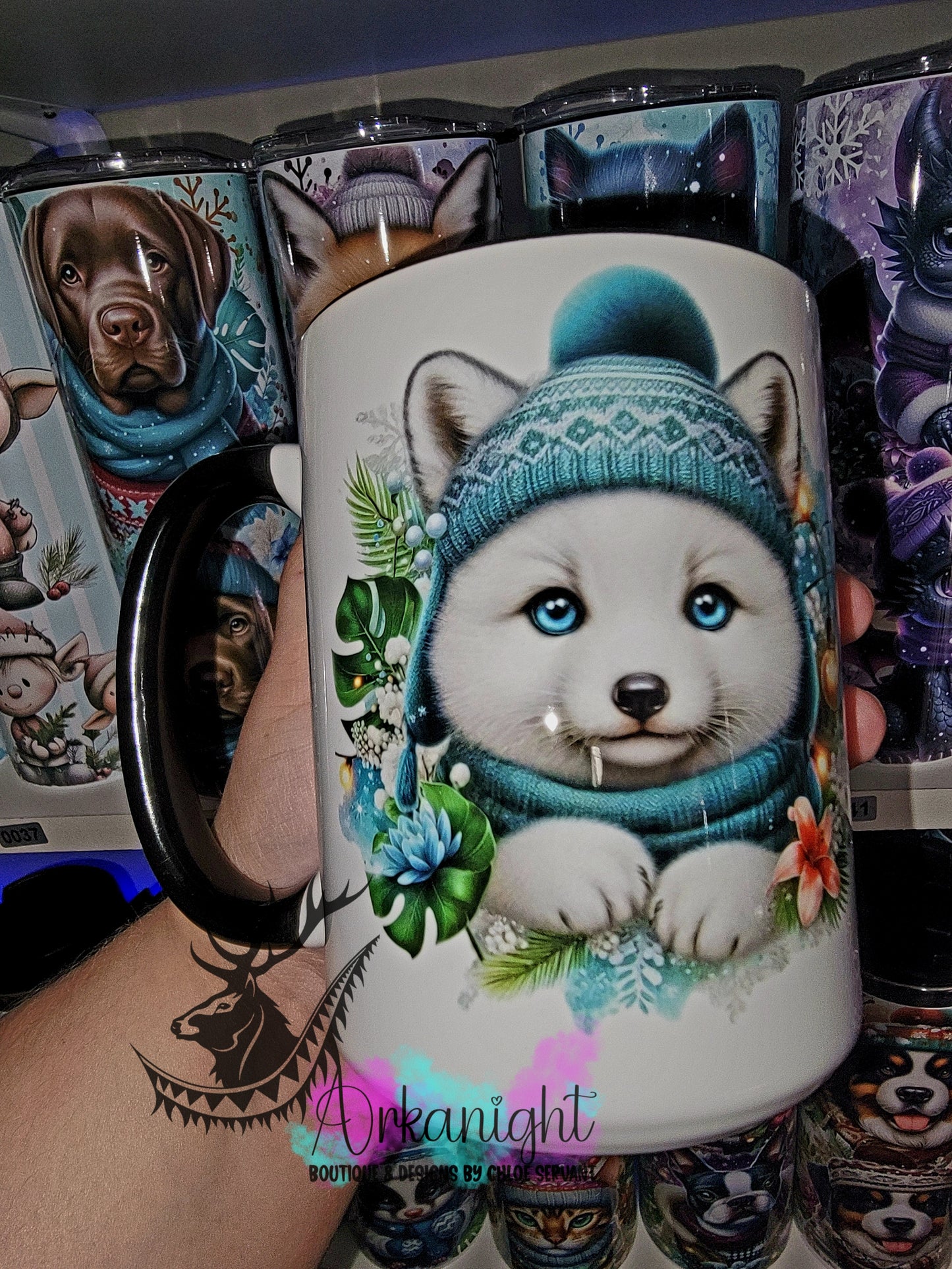 Tasse en céramique sur commande - Collection Hiver 2025 - Renard Blanc