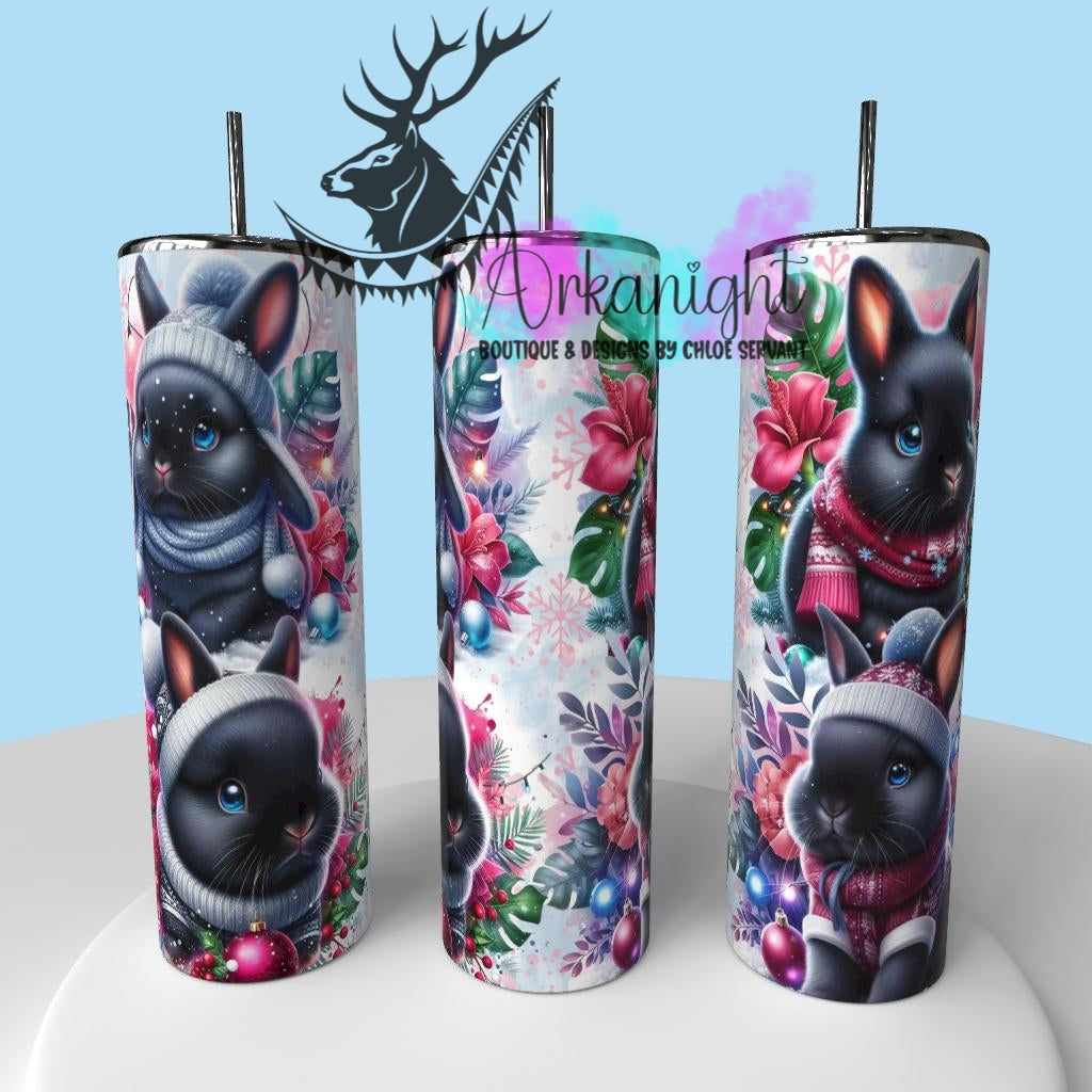 Gourde sur commande - Collection Hiver & Animals 2025 - Lapin Noir