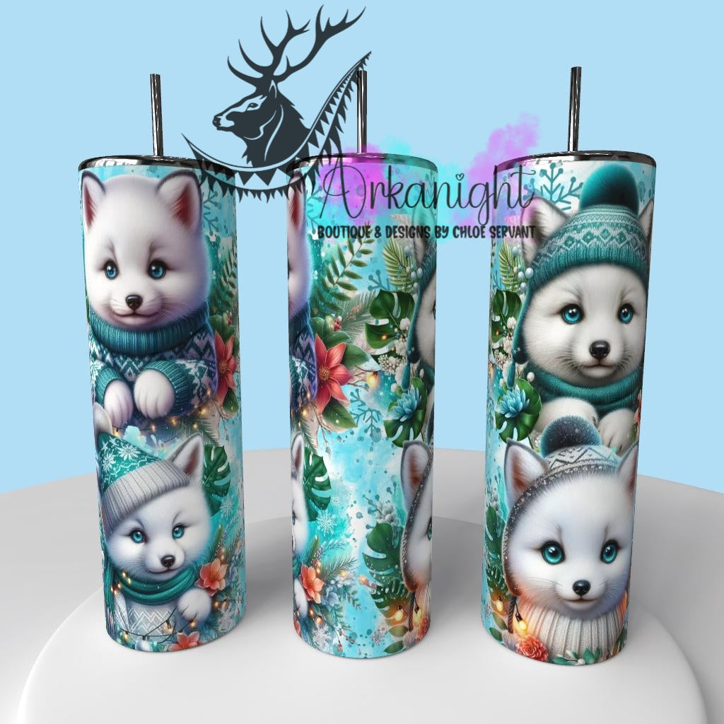 Gourde sur commande - Collection Hiver & Animals 2025 - Renard Blanc