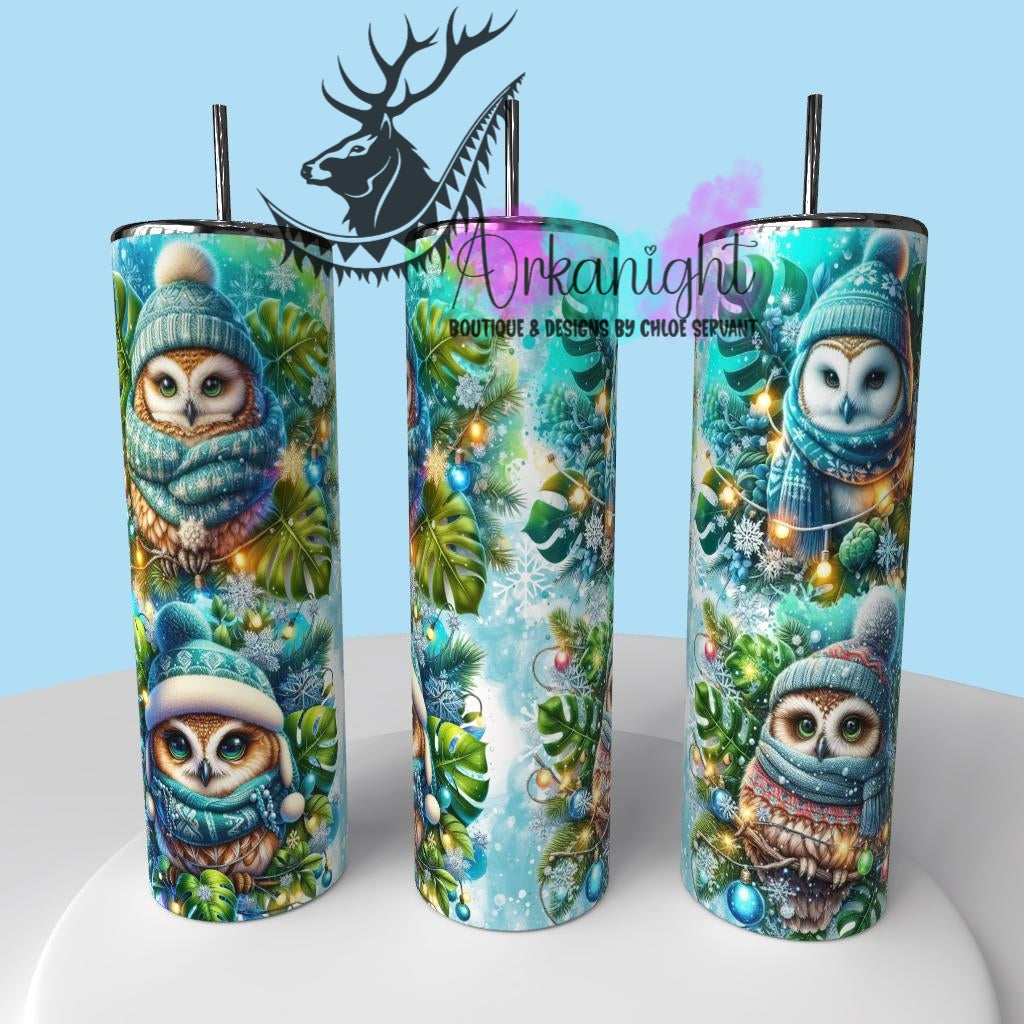 Gourde sur commande - Collection Hiver & Animals 2025 - Hiboux